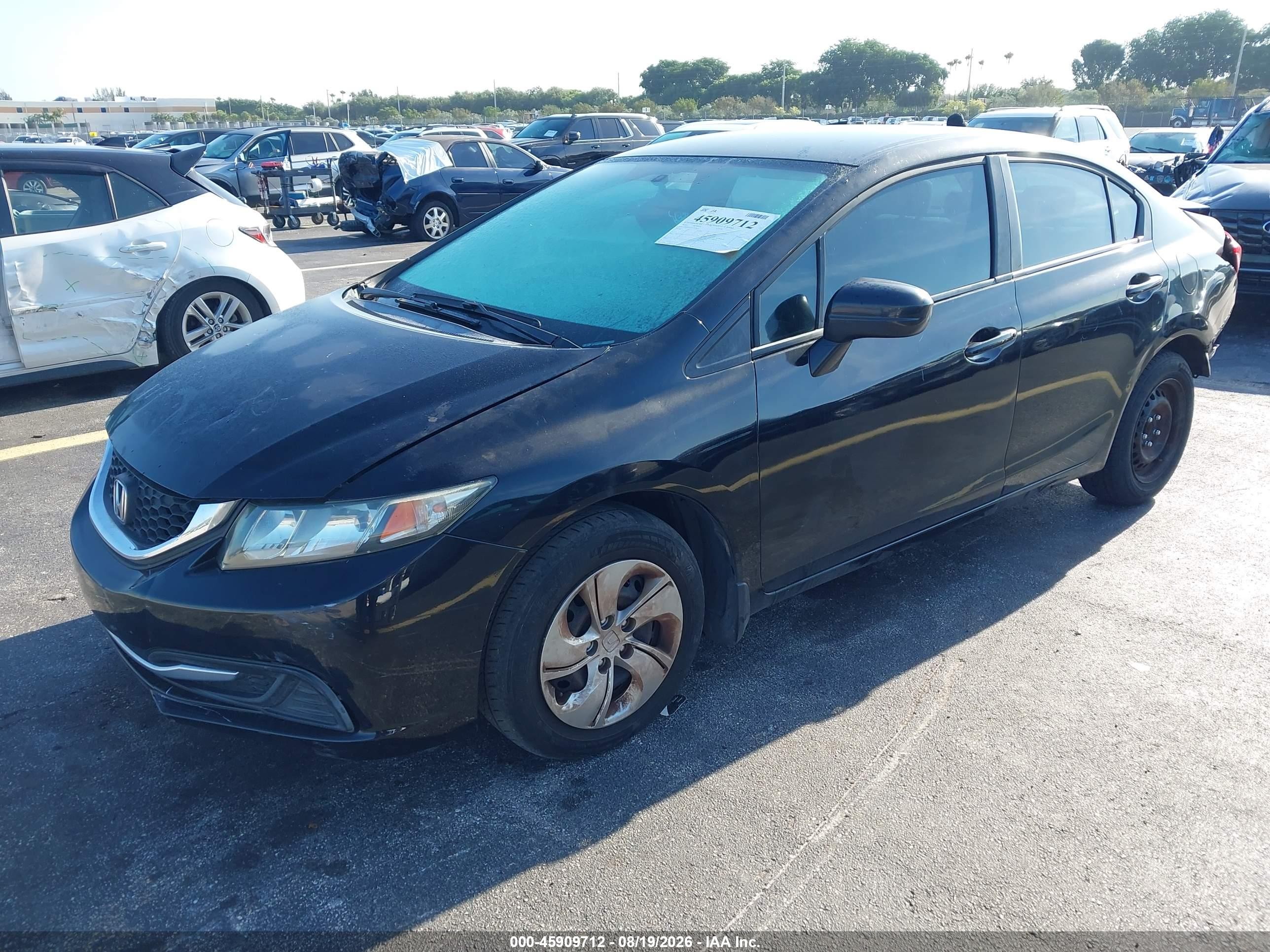2015 Honda Civic Lx Black vin: 19XFB2F52FE037635