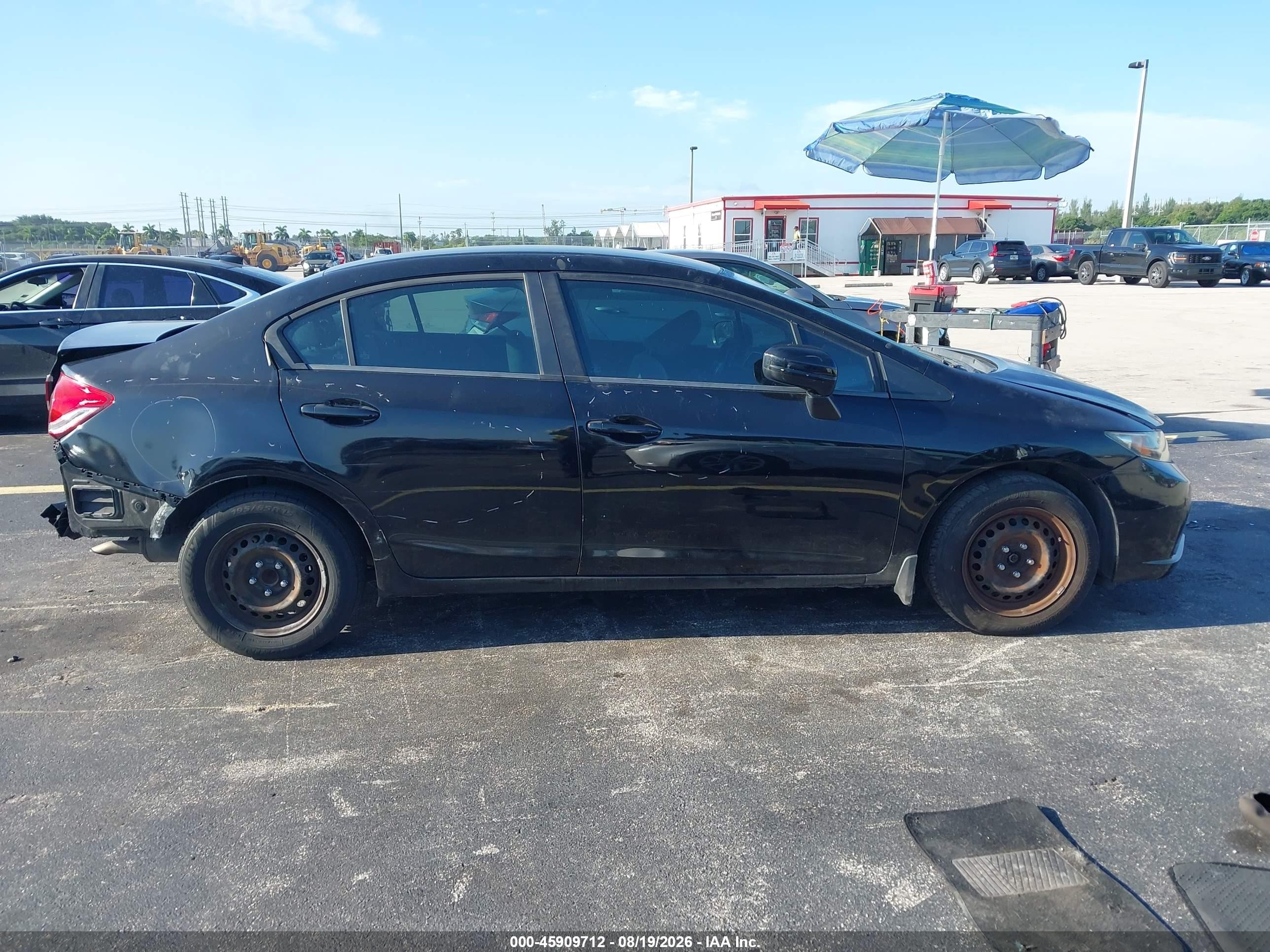 2015 Honda Civic Lx Black vin: 19XFB2F52FE037635