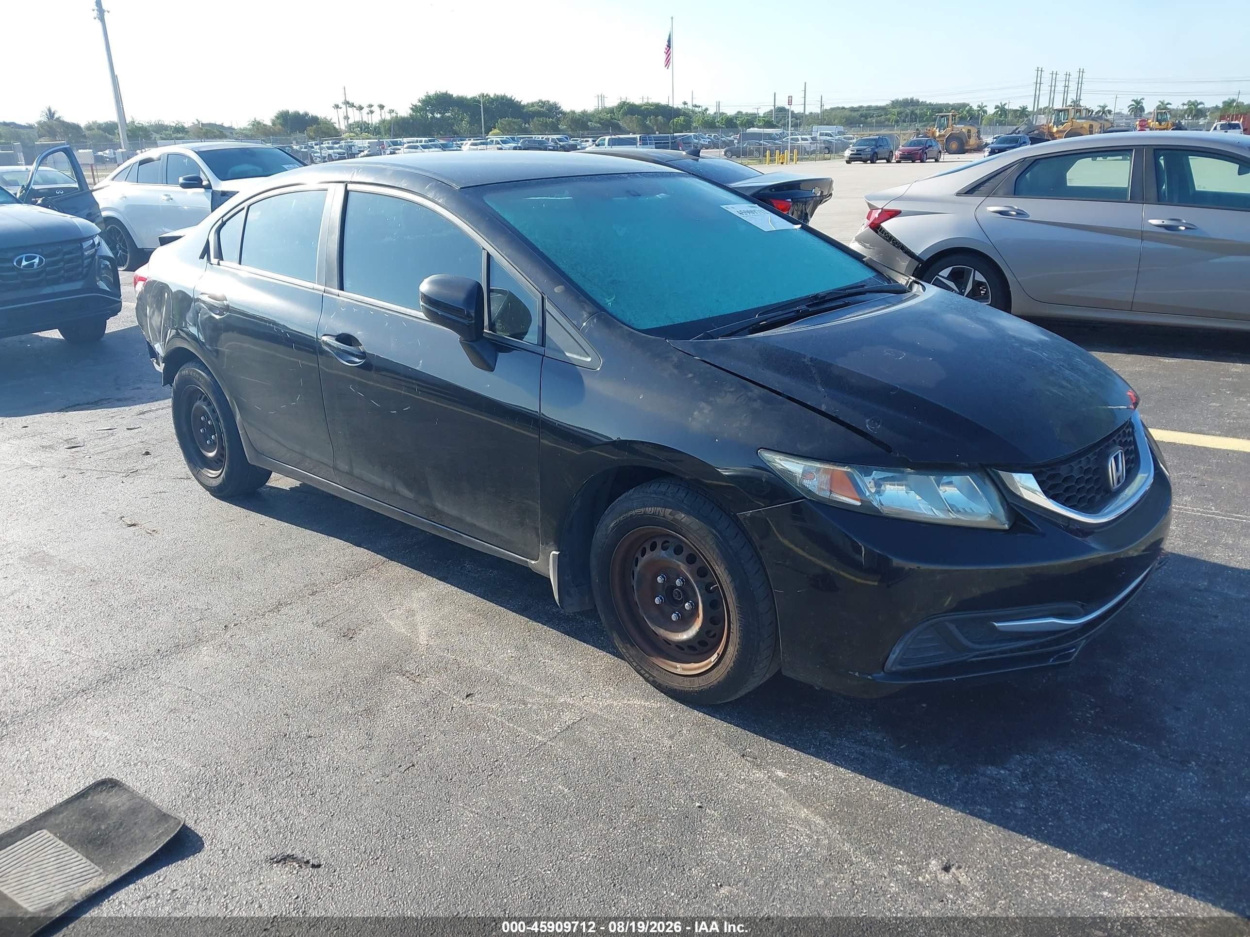2015 Honda Civic Lx Black vin: 19XFB2F52FE037635
