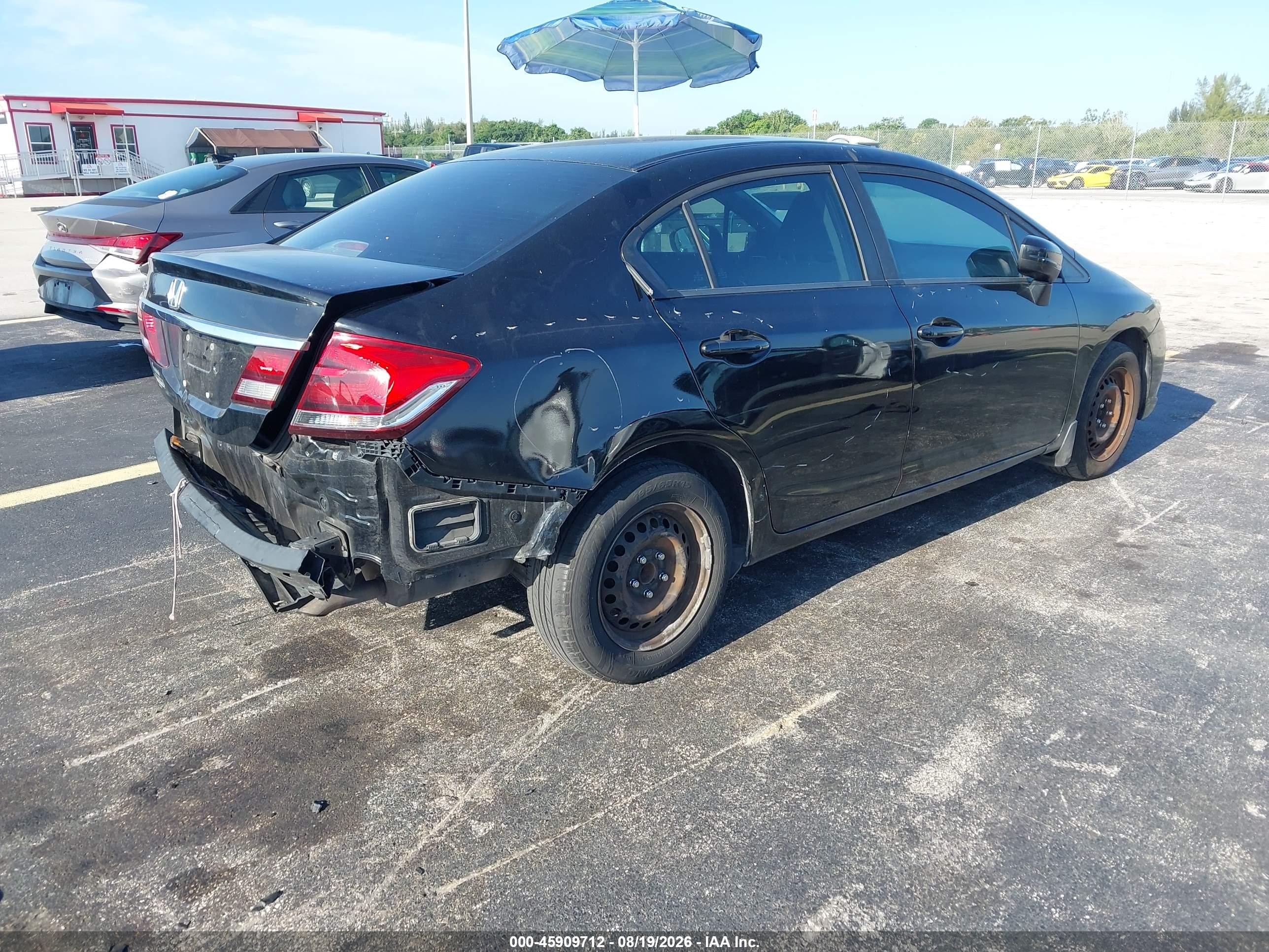 2015 Honda Civic Lx Black vin: 19XFB2F52FE037635