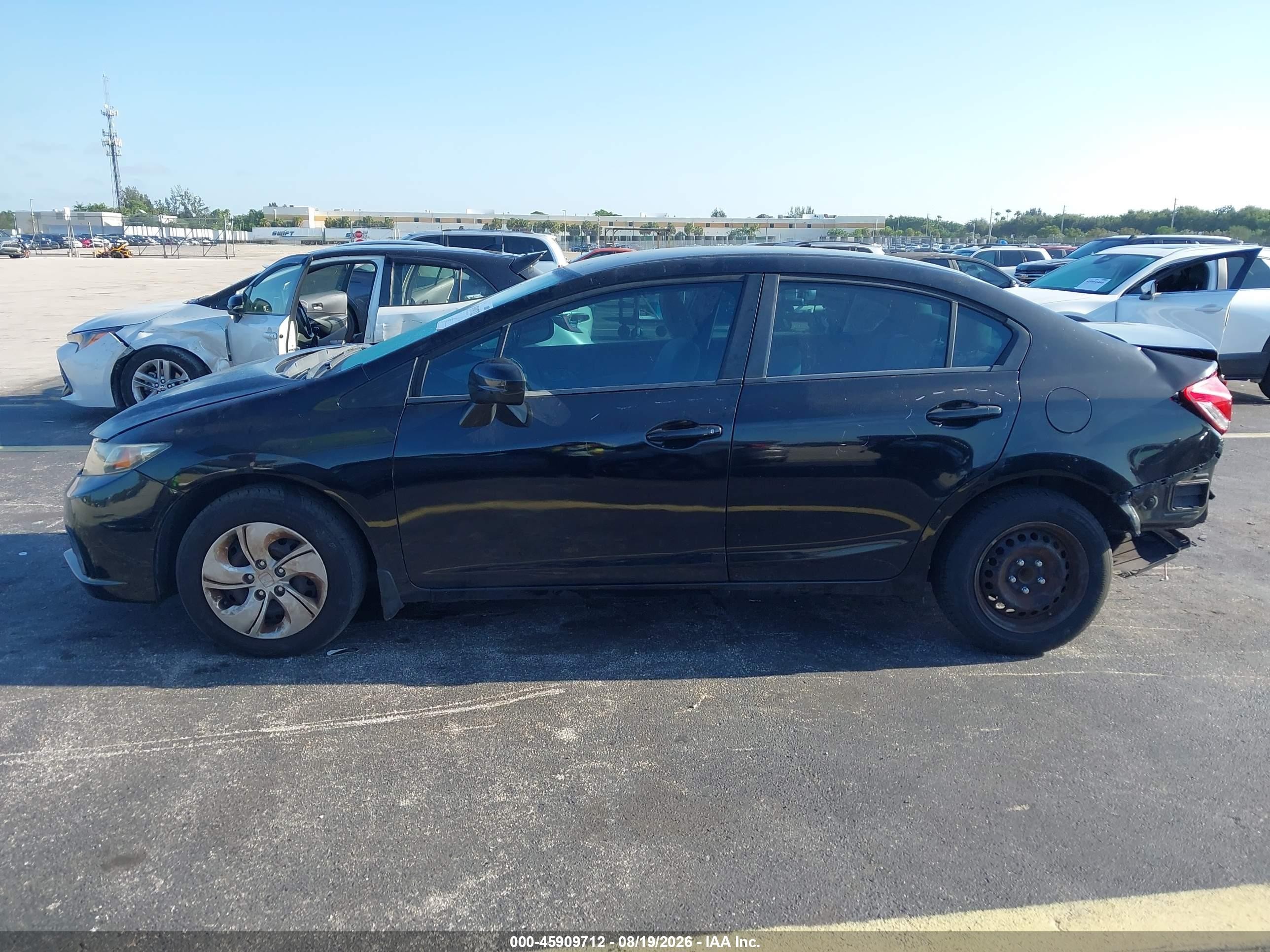 2015 Honda Civic Lx Black vin: 19XFB2F52FE037635