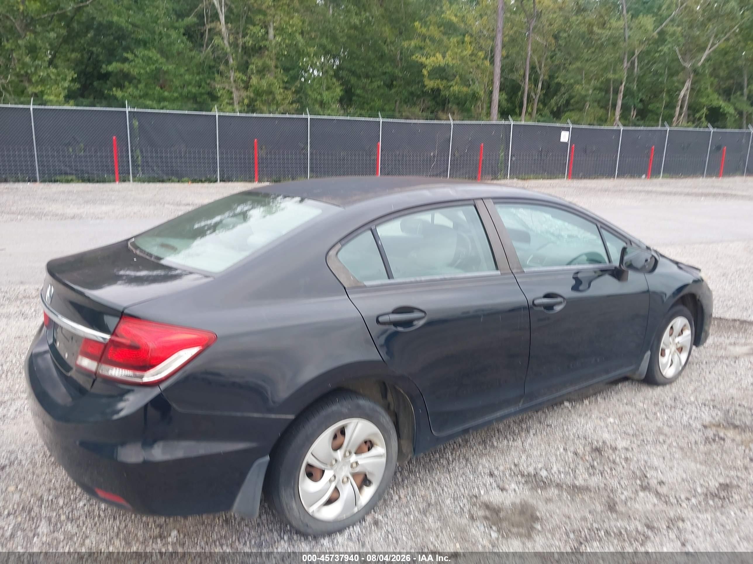 2015 Honda Civic Lx Black vin: 19XFB2F52FE041457