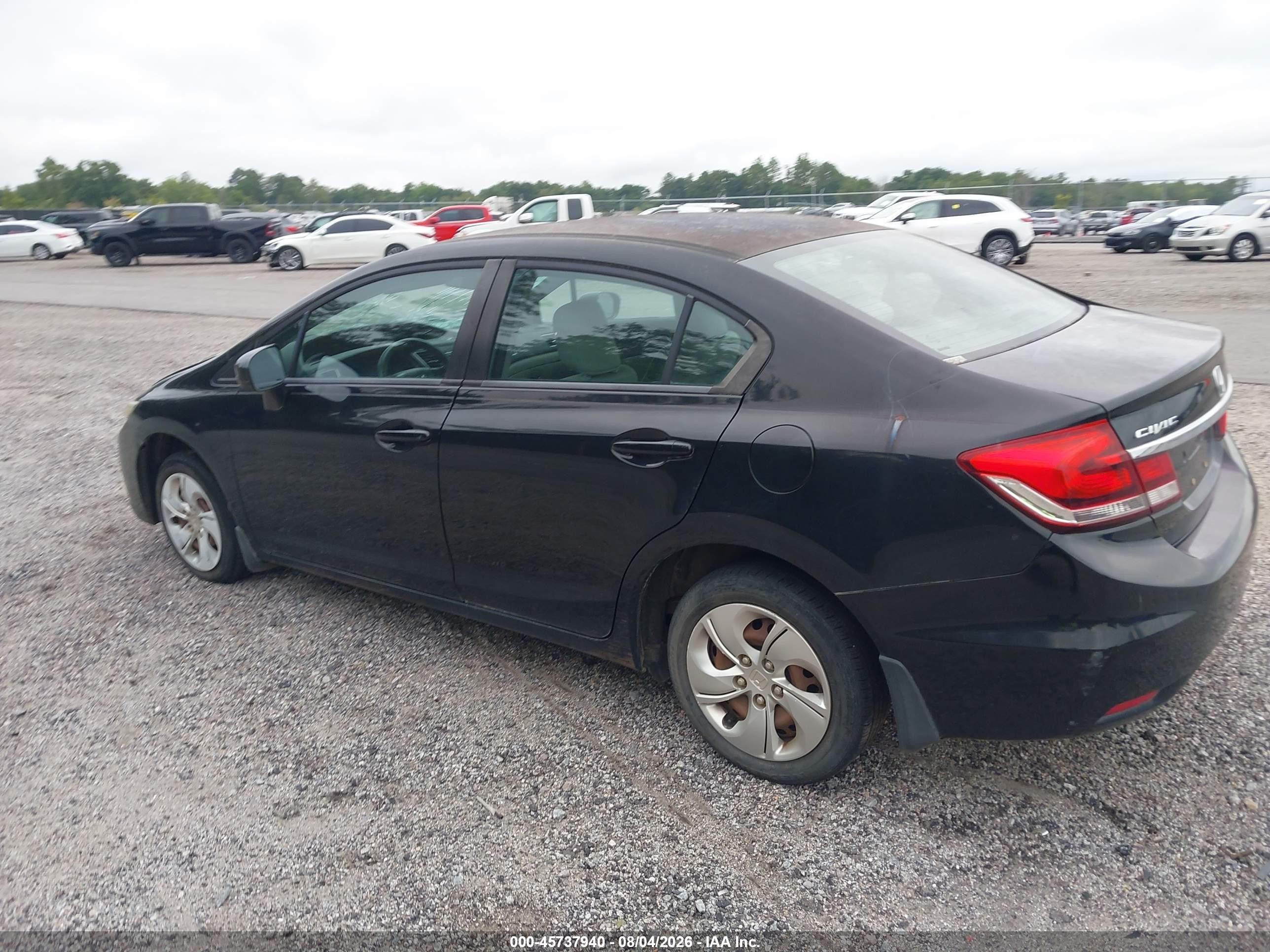 2015 Honda Civic Lx Black vin: 19XFB2F52FE041457