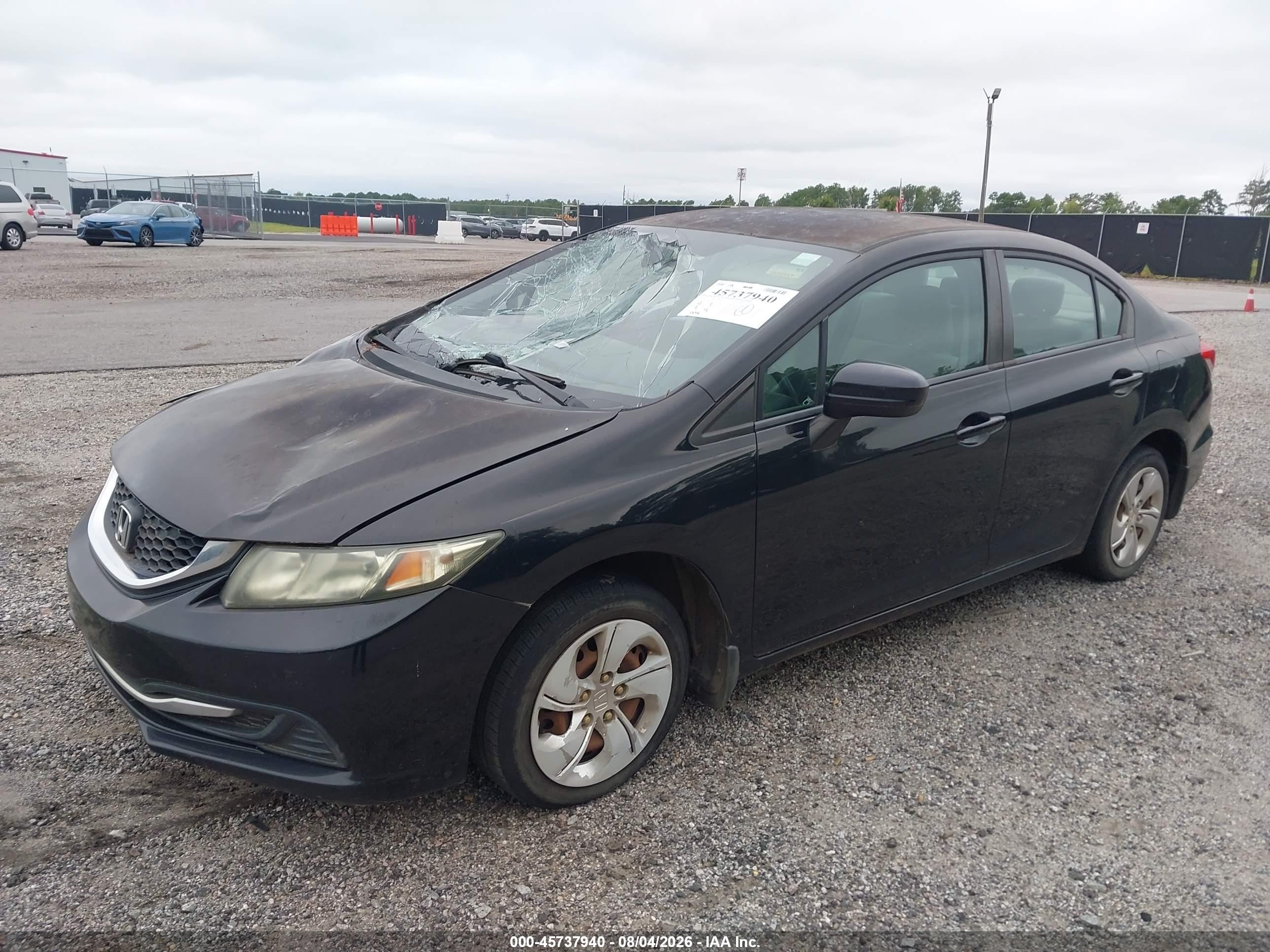 2015 Honda Civic Lx Black vin: 19XFB2F52FE041457