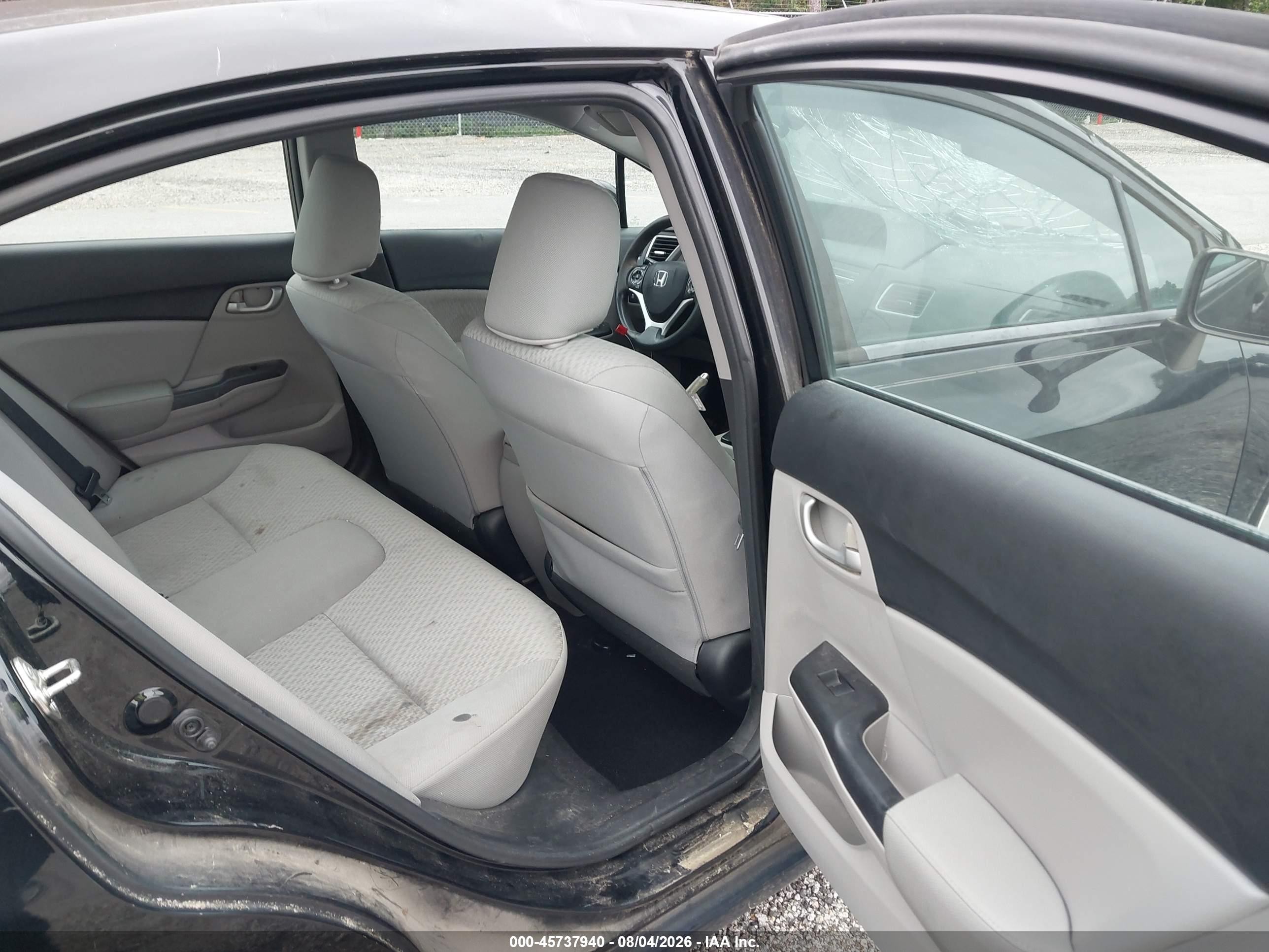 2015 Honda Civic Lx Black vin: 19XFB2F52FE041457