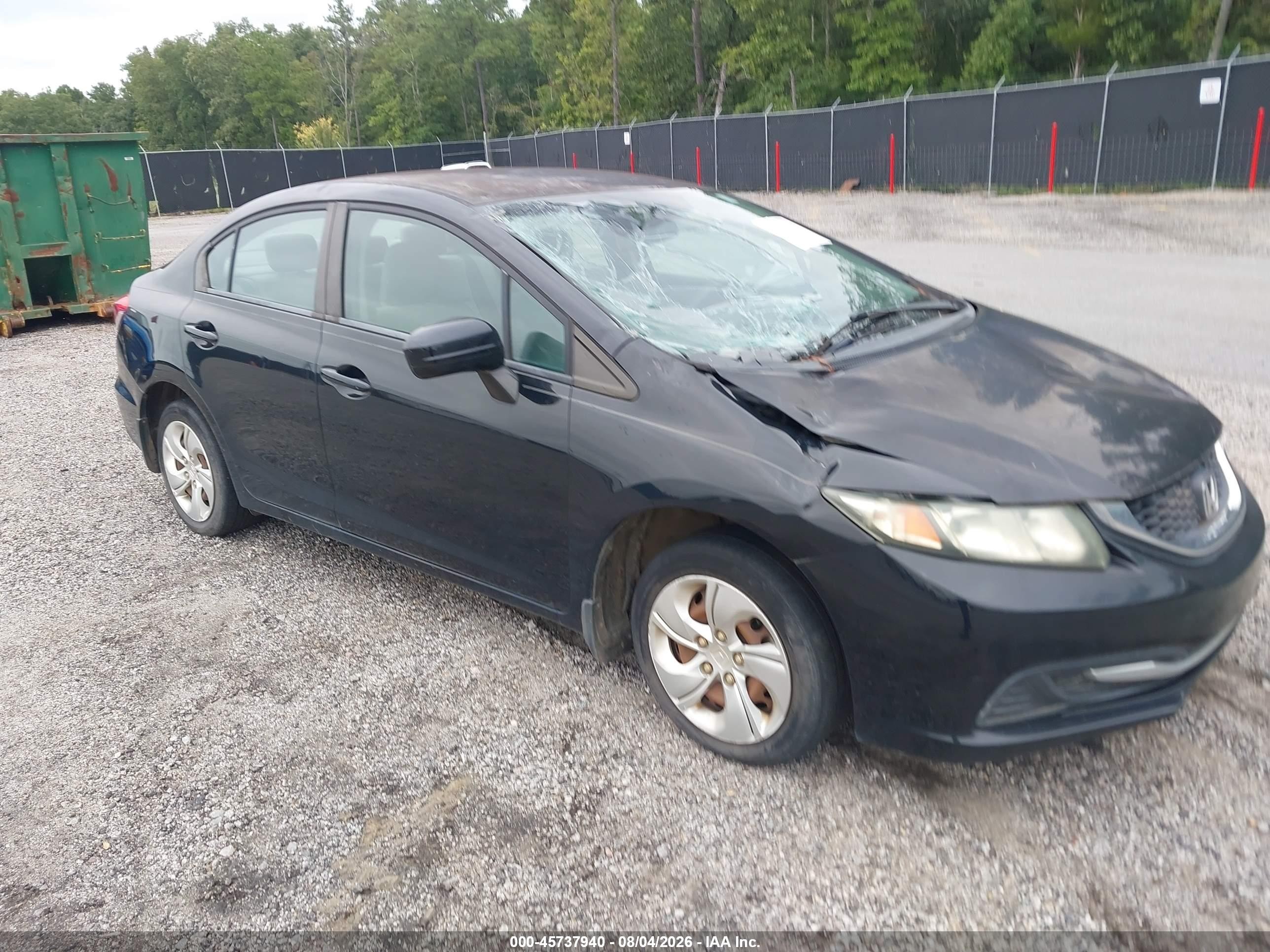 2015 Honda Civic Lx Black vin: 19XFB2F52FE041457
