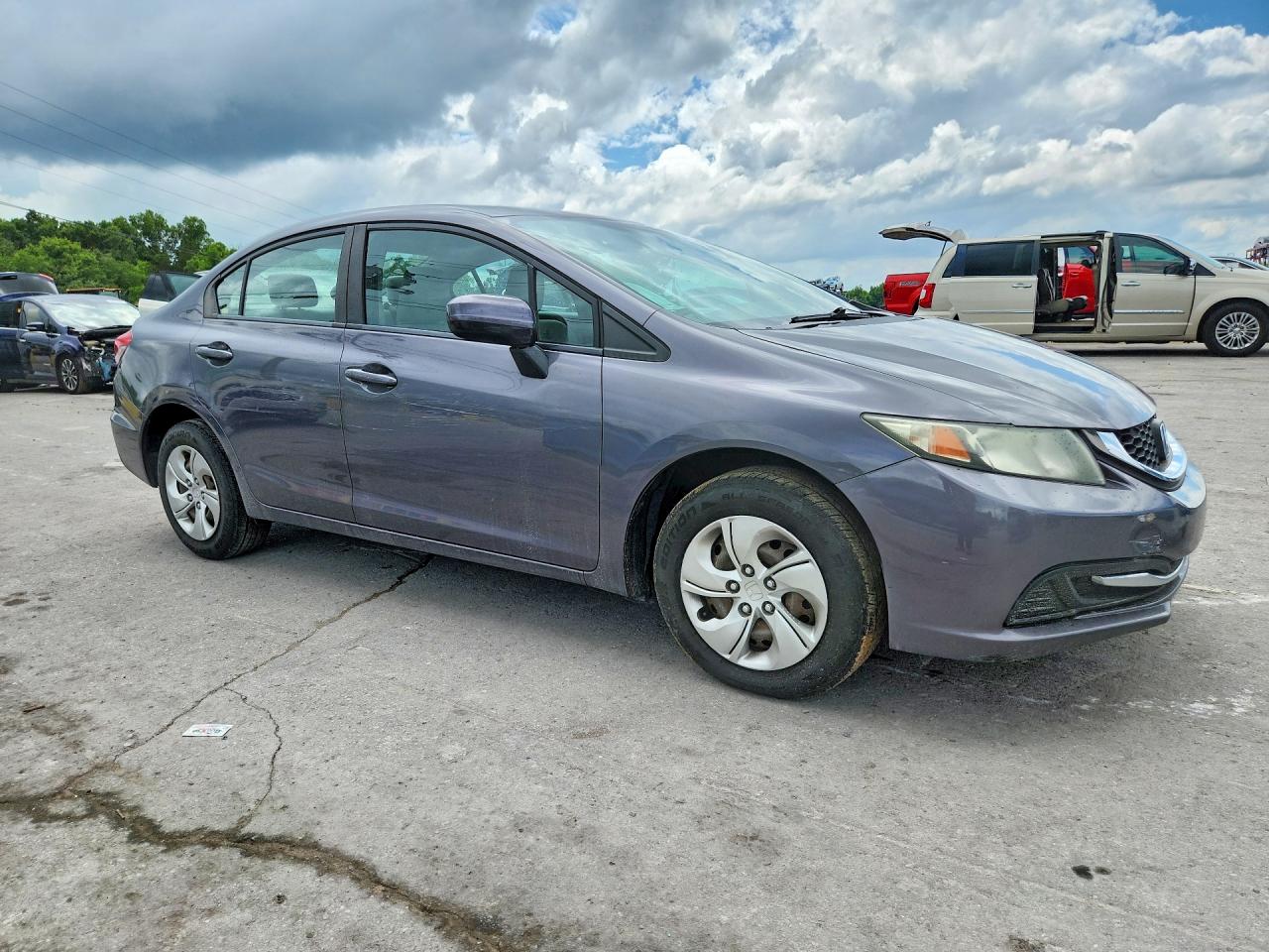 2015 Honda Civic Lx Gray vin: 19XFB2F52FE042639