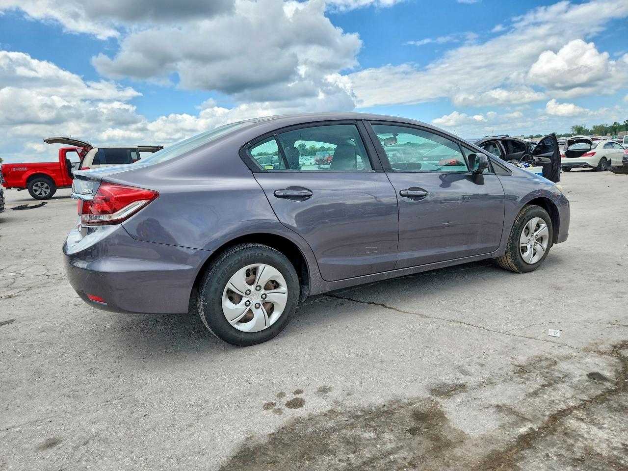 2015 Honda Civic Lx Gray vin: 19XFB2F52FE042639