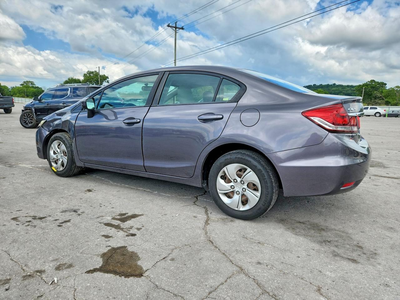 2015 Honda Civic Lx Gray vin: 19XFB2F52FE042639