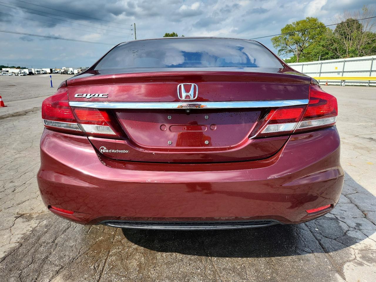 2015 Honda Civic Lx Burgundy vin: 19XFB2F52FE059828