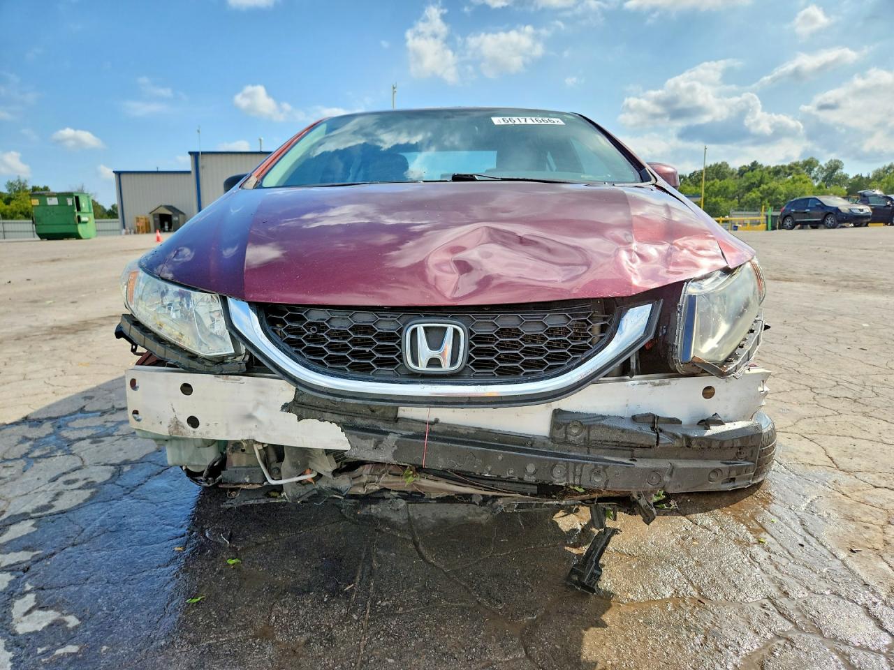 2015 Honda Civic Lx Burgundy vin: 19XFB2F52FE059828