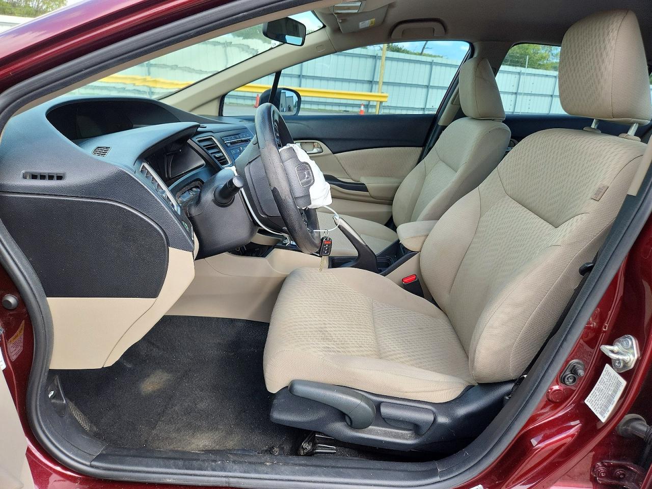 2015 Honda Civic Lx Burgundy vin: 19XFB2F52FE059828