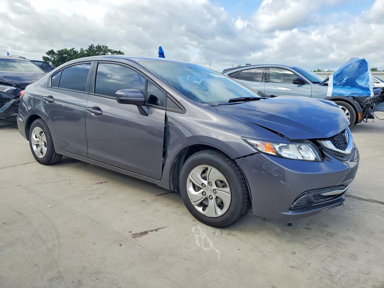2015 Honda Civic Lx Серый vin: 19XFB2F52FE062096