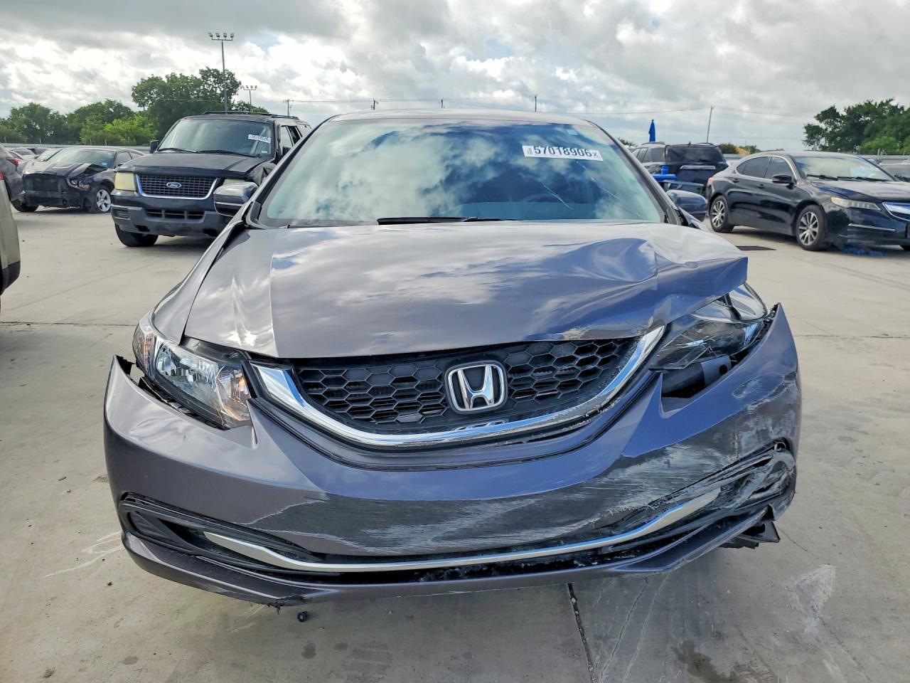2015 Honda Civic Lx Серый vin: 19XFB2F52FE062096