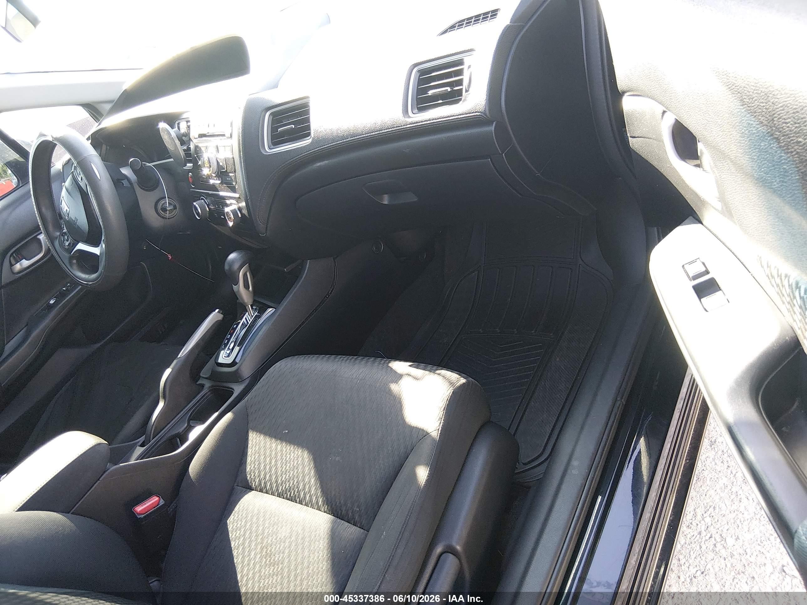2015 Honda Civic Lx Black vin: 19XFB2F52FE079108