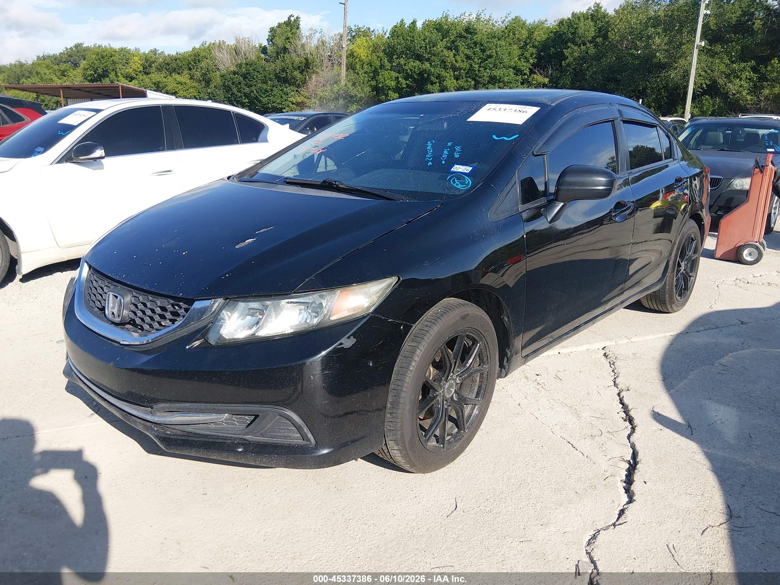 2015 Honda Civic Lx Black vin: 19XFB2F52FE079108