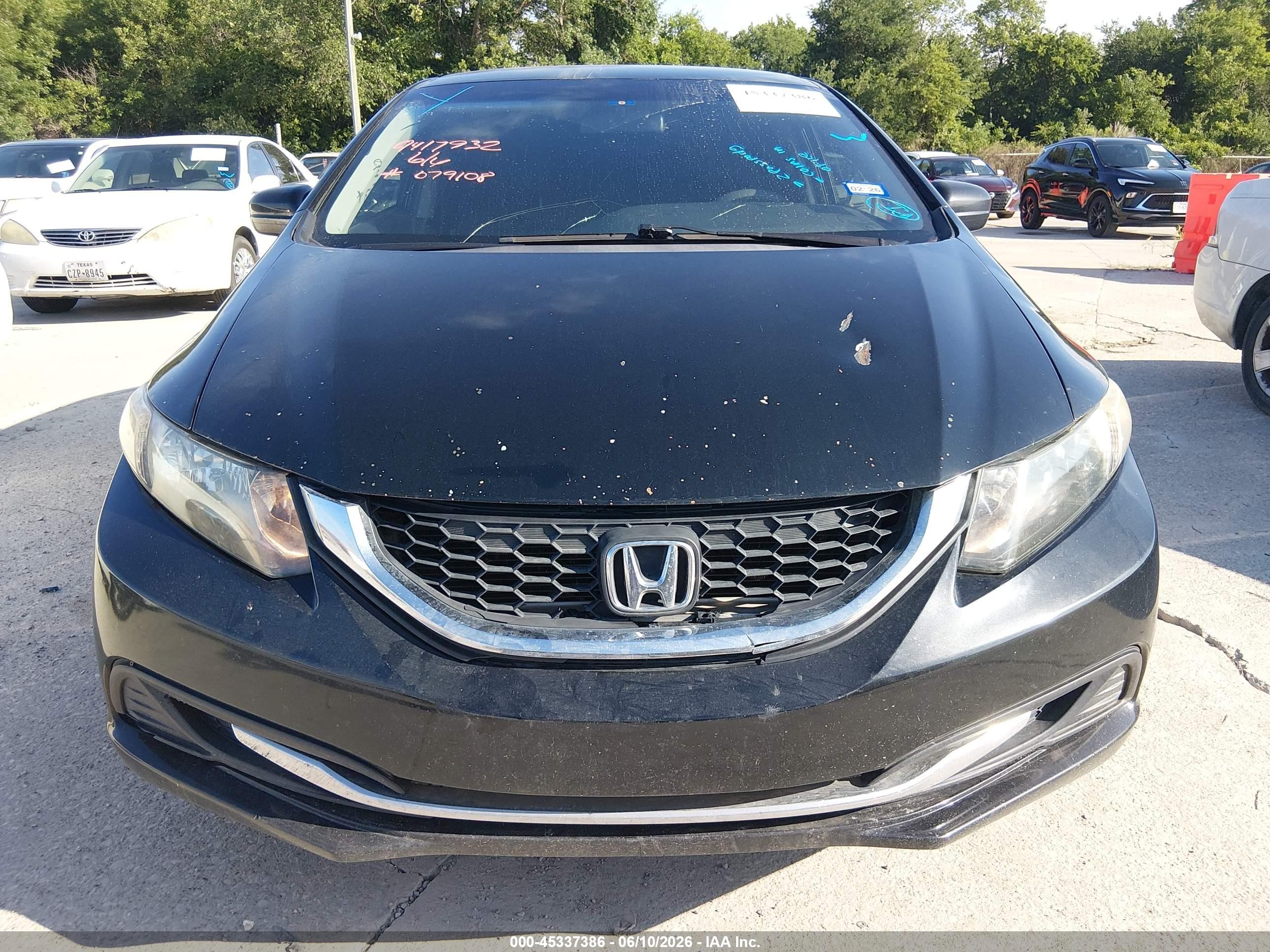 2015 Honda Civic Lx Black vin: 19XFB2F52FE079108
