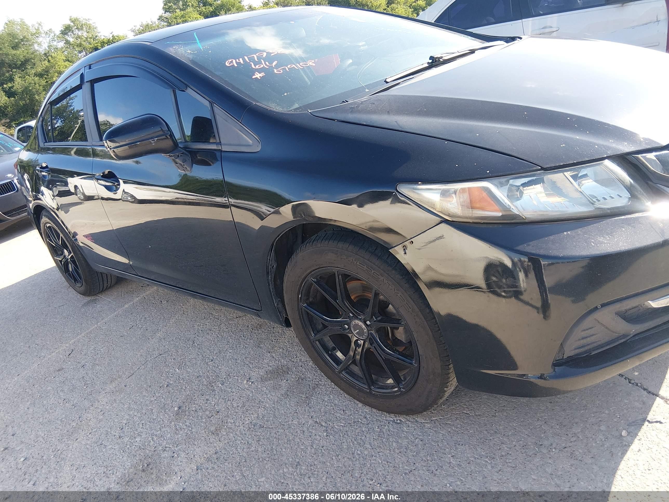 2015 Honda Civic Lx Black vin: 19XFB2F52FE079108