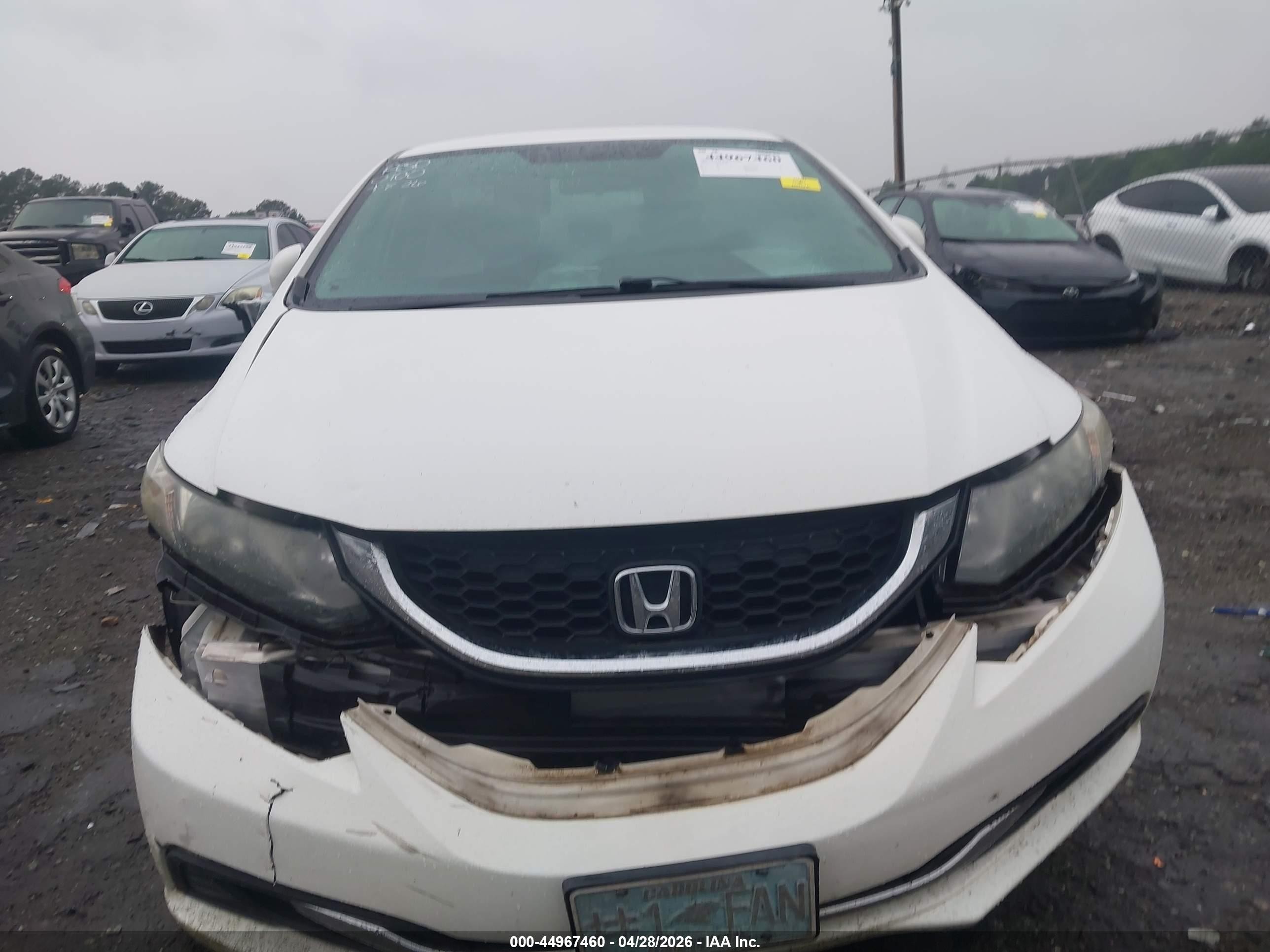 2015 Honda Civic Lx White vin: 19XFB2F52FE080100