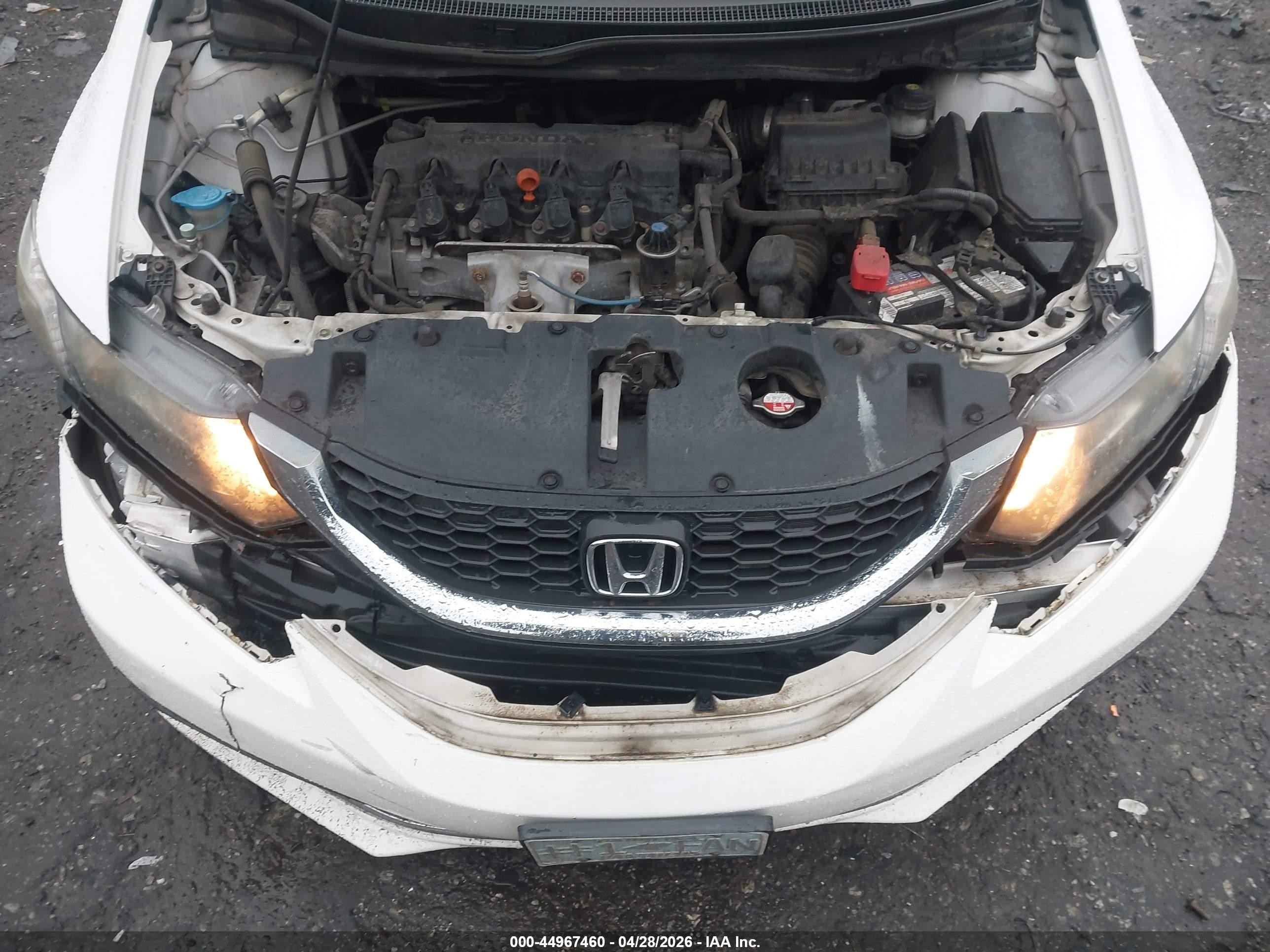 2015 Honda Civic Lx White vin: 19XFB2F52FE080100