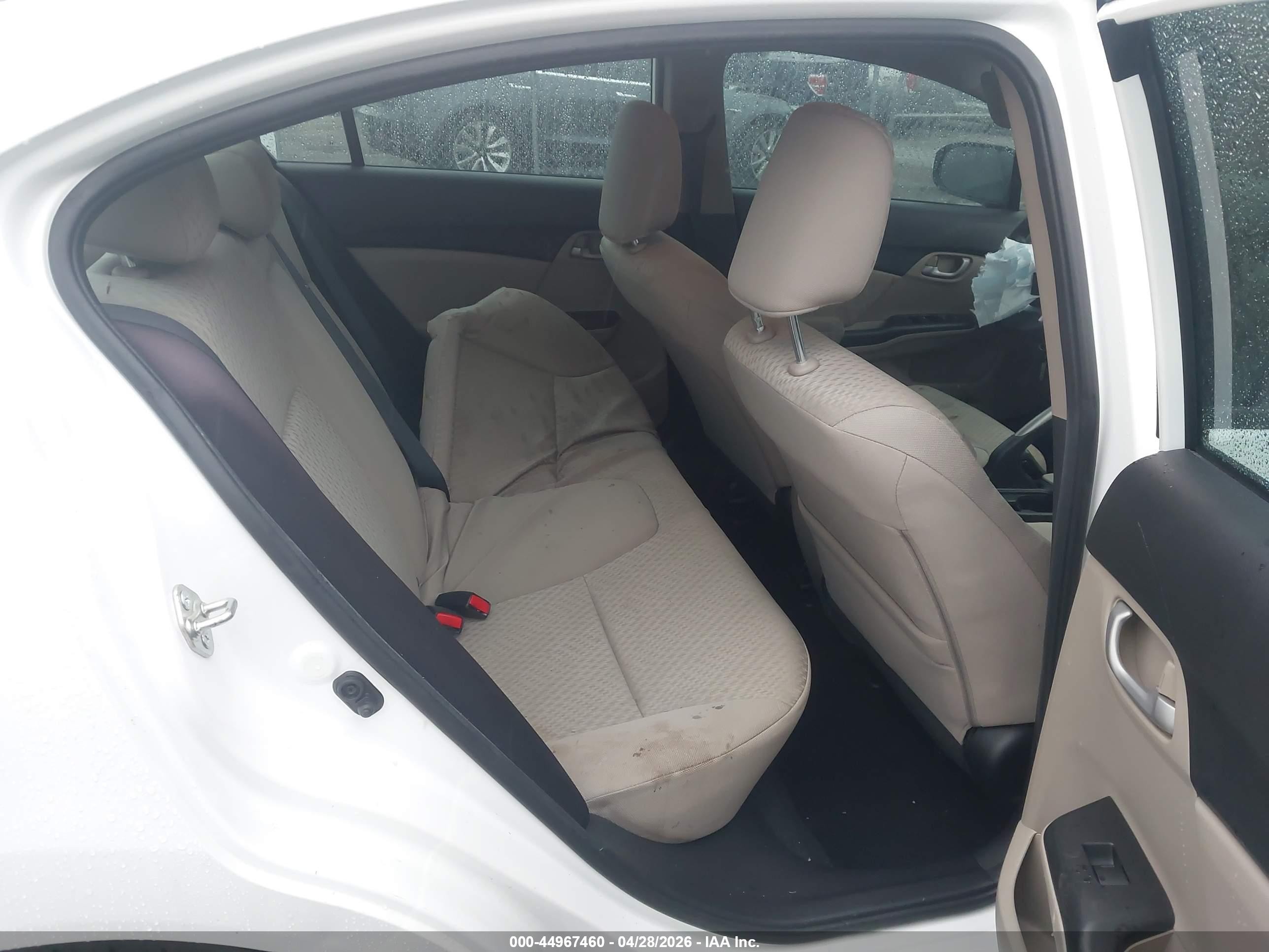 2015 Honda Civic Lx White vin: 19XFB2F52FE080100
