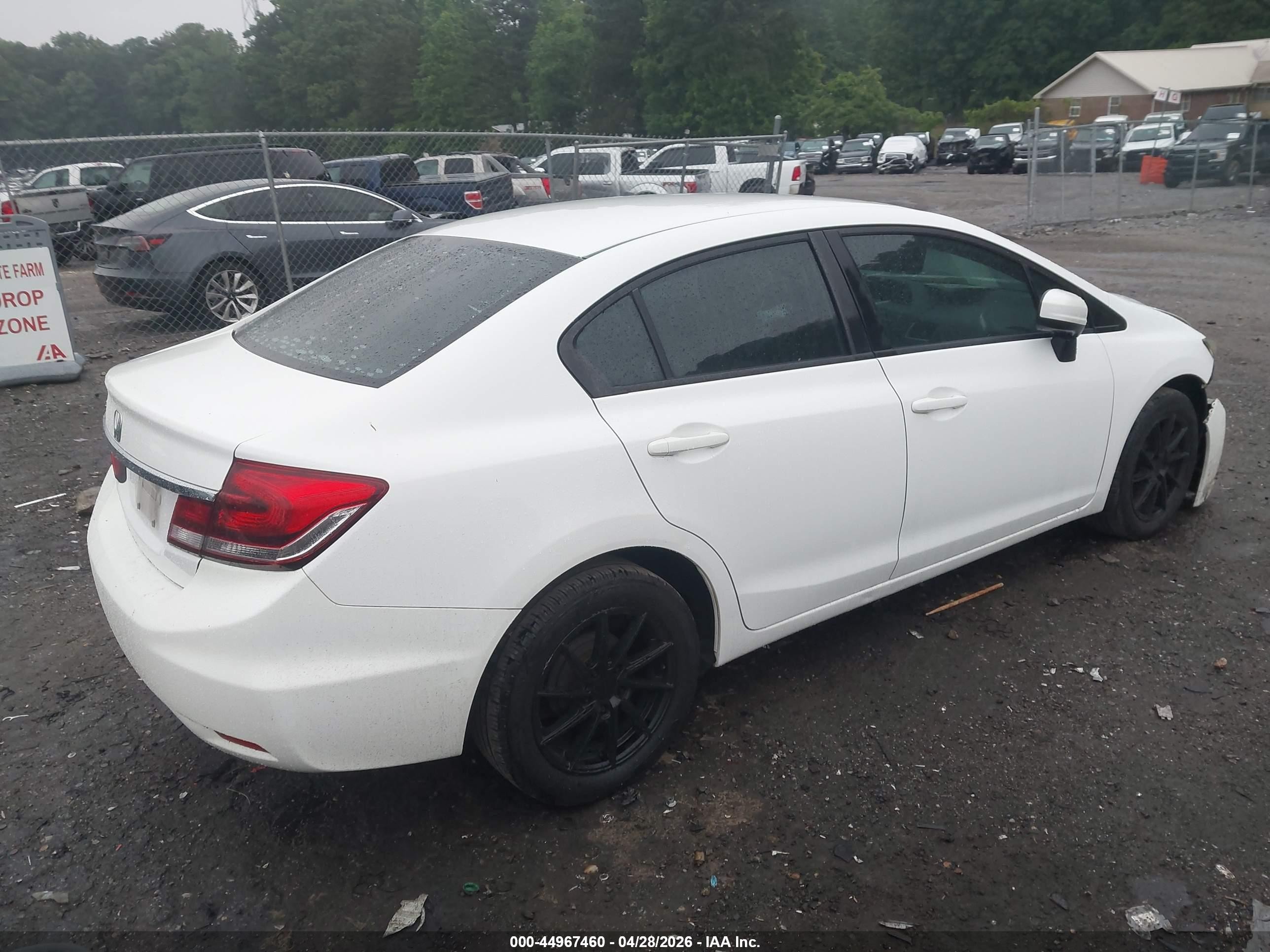 2015 Honda Civic Lx White vin: 19XFB2F52FE080100