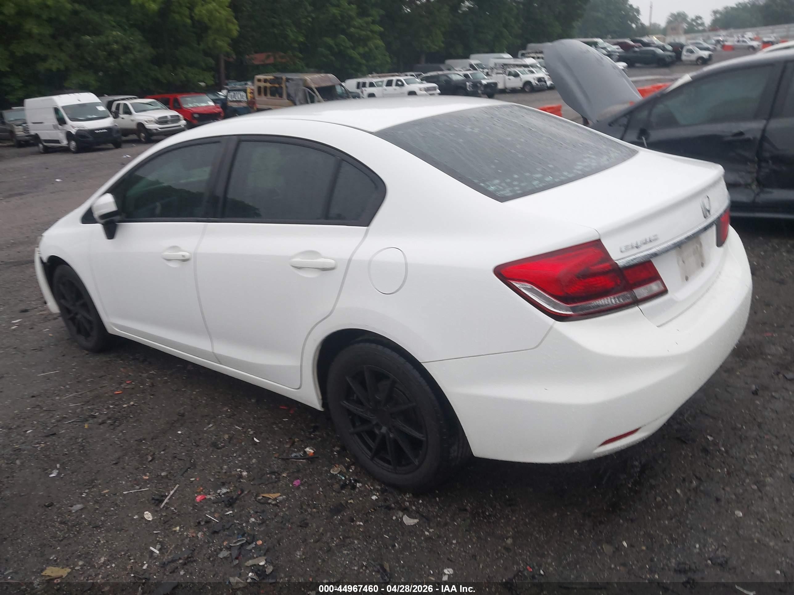 2015 Honda Civic Lx White vin: 19XFB2F52FE080100