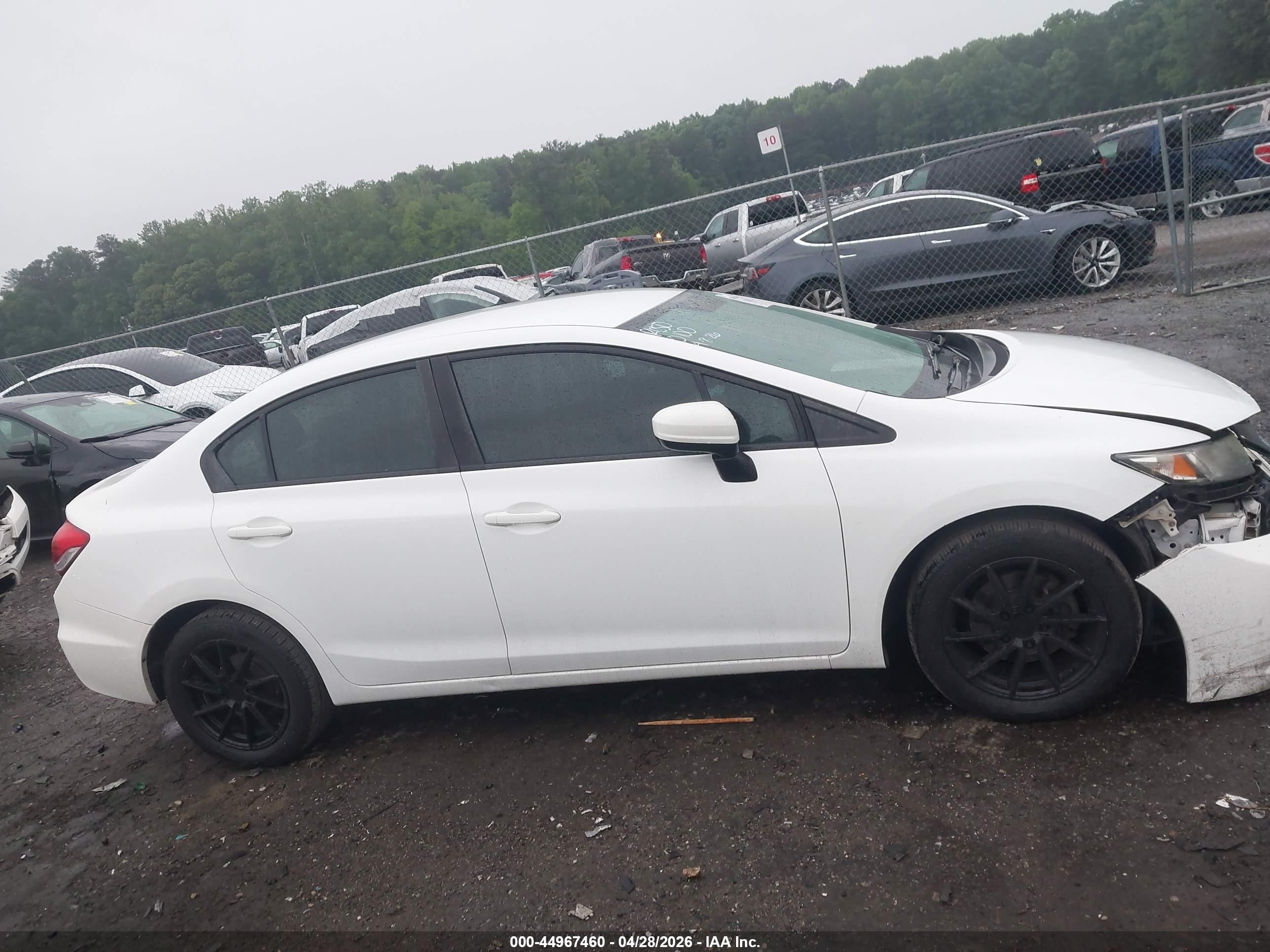 2015 Honda Civic Lx White vin: 19XFB2F52FE080100