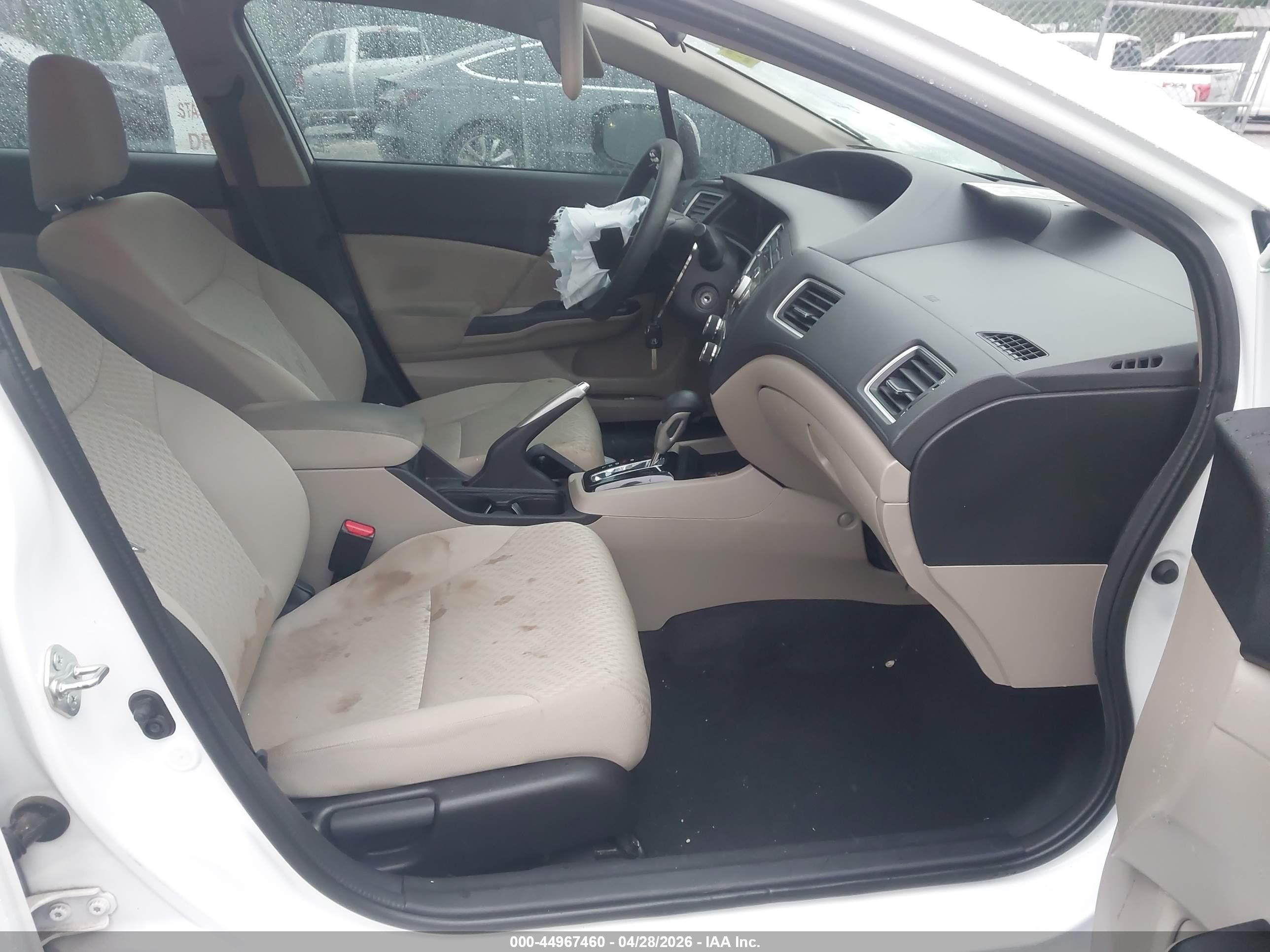 2015 Honda Civic Lx White vin: 19XFB2F52FE080100