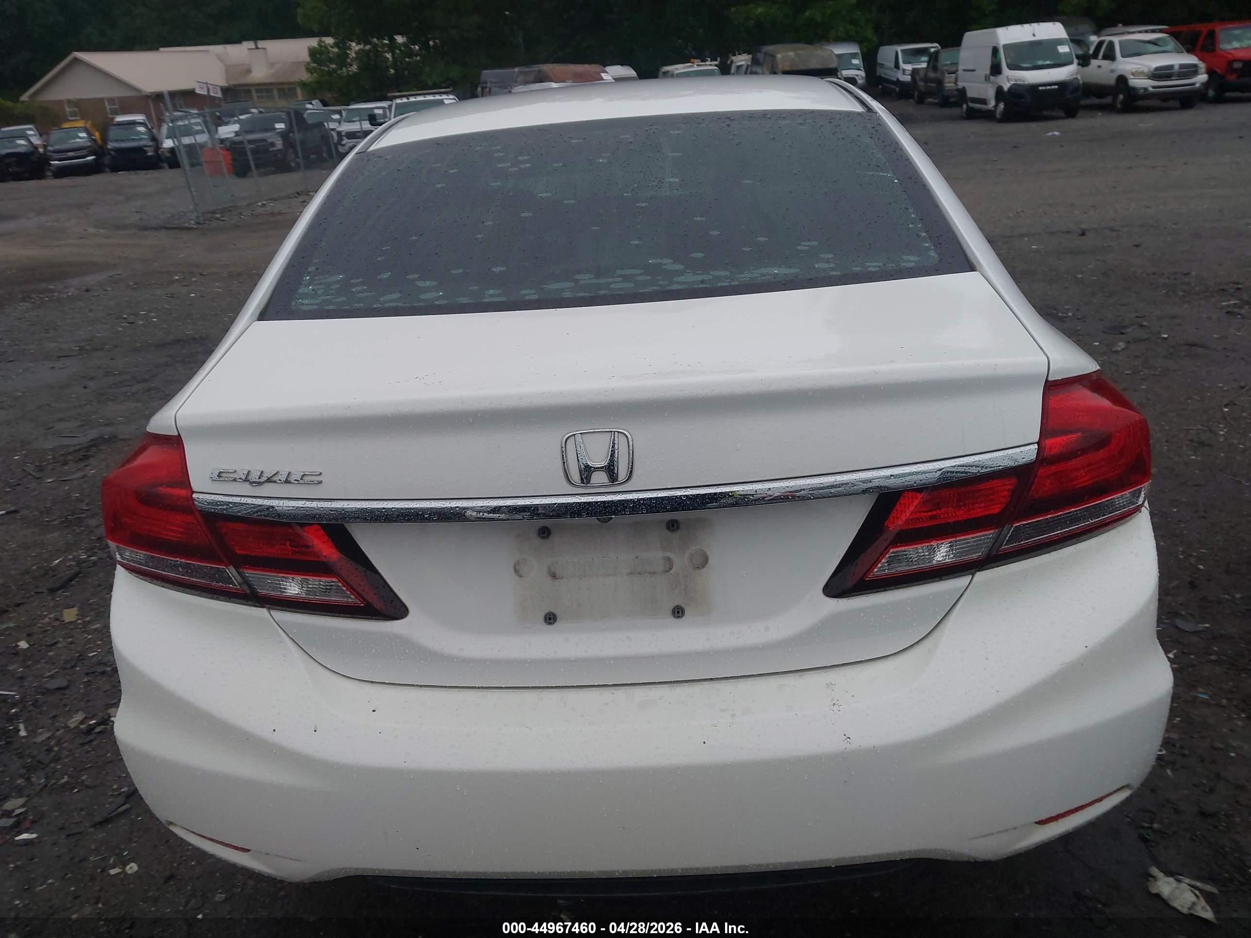 2015 Honda Civic Lx White vin: 19XFB2F52FE080100