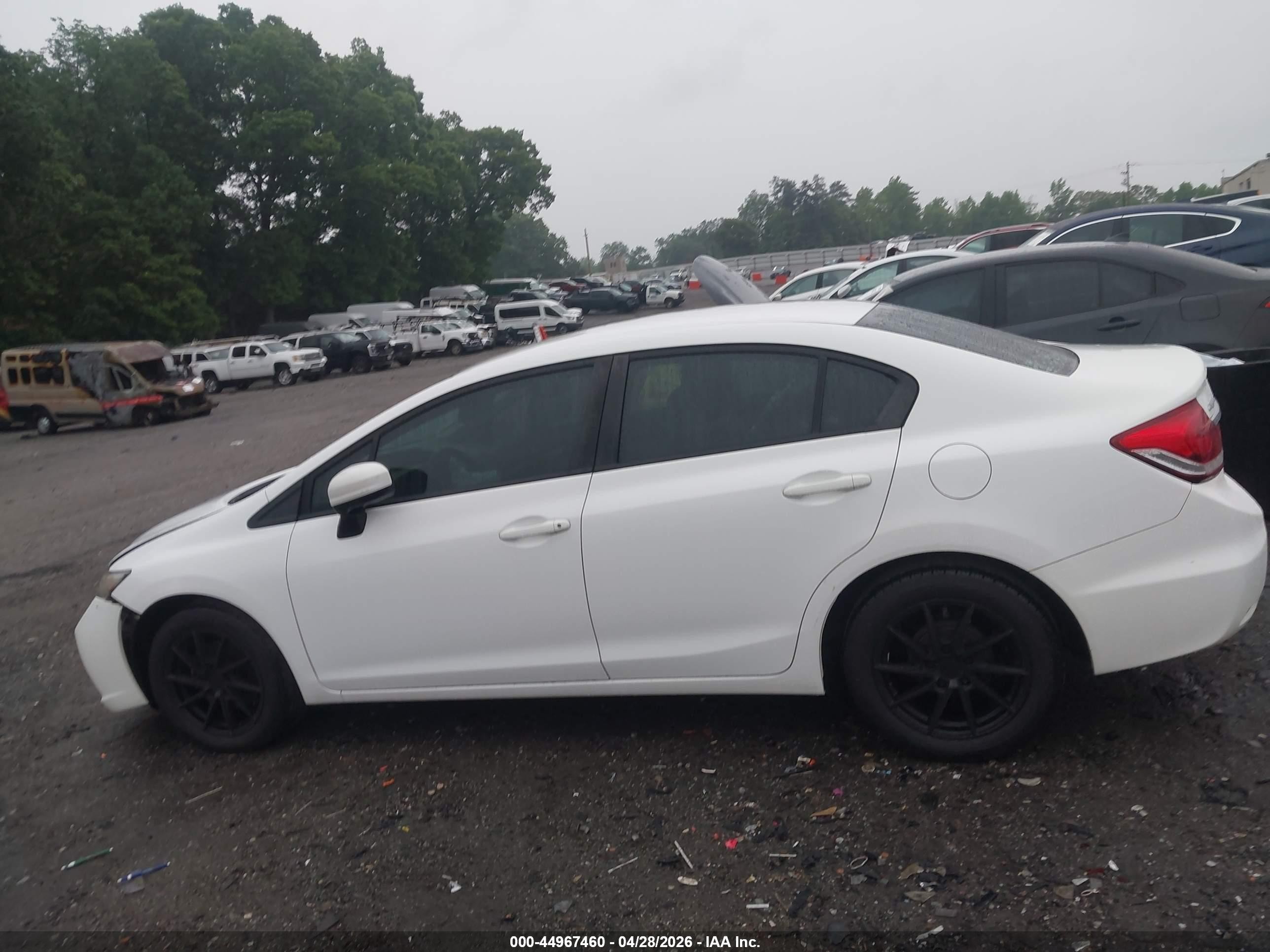2015 Honda Civic Lx White vin: 19XFB2F52FE080100