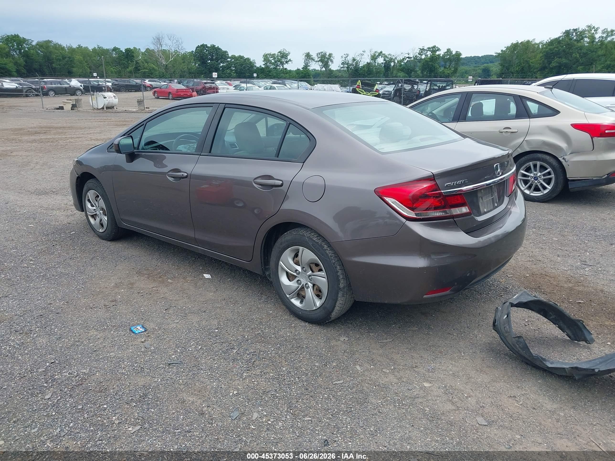 2015 Honda Civic Lx Gray vin: 19XFB2F52FE084020