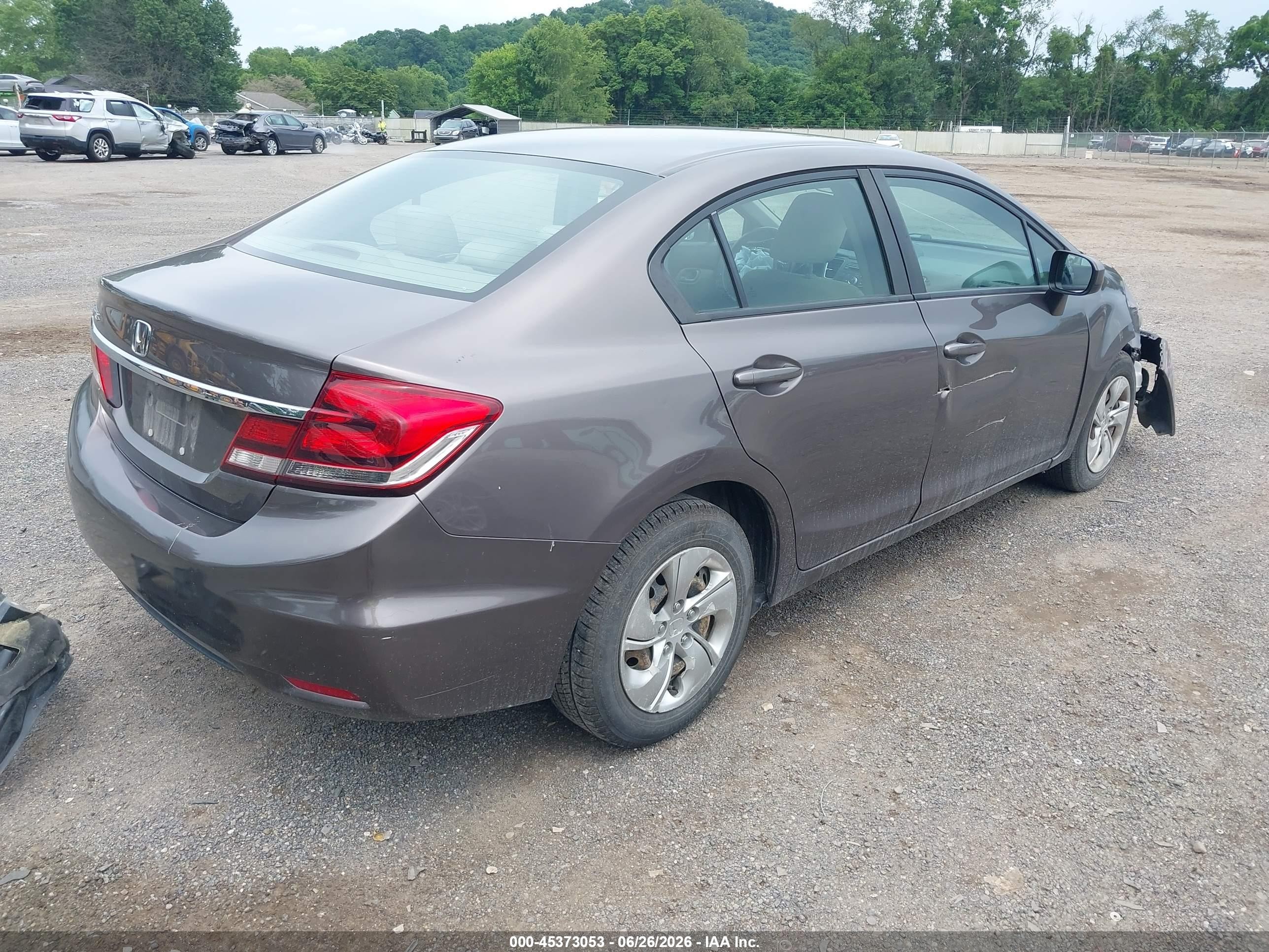2015 Honda Civic Lx Gray vin: 19XFB2F52FE084020