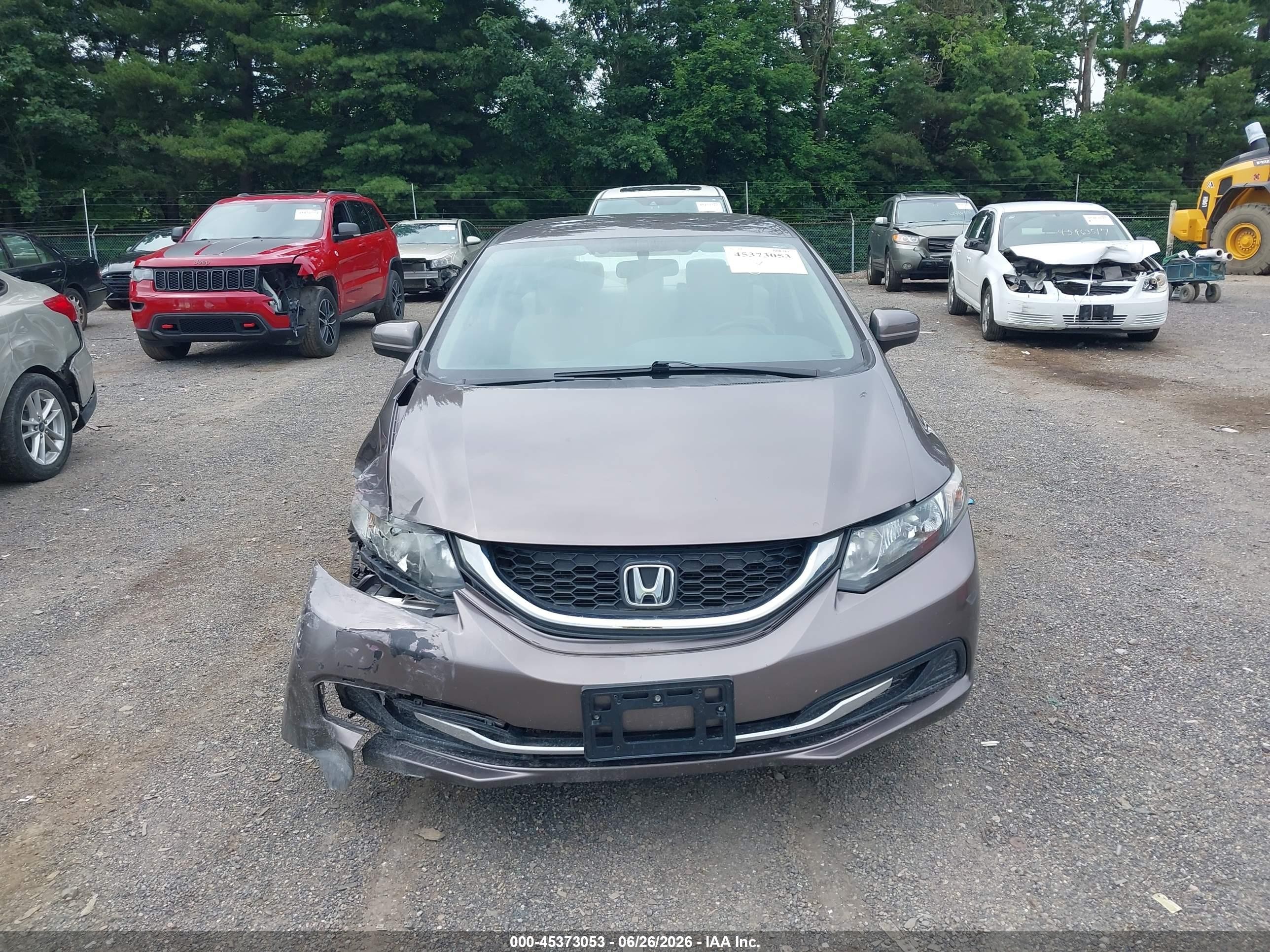 2015 Honda Civic Lx Gray vin: 19XFB2F52FE084020