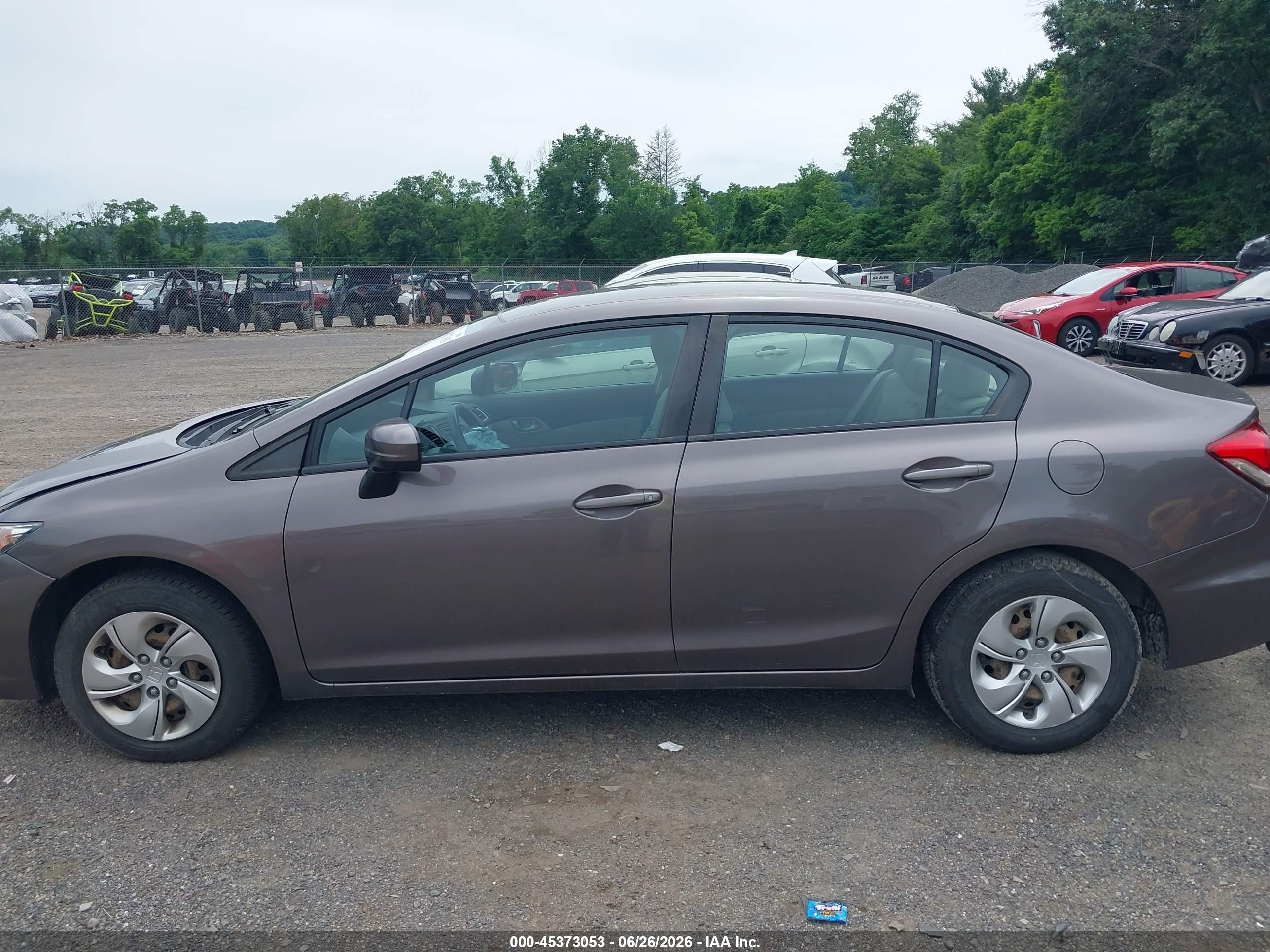 2015 Honda Civic Lx Gray vin: 19XFB2F52FE084020