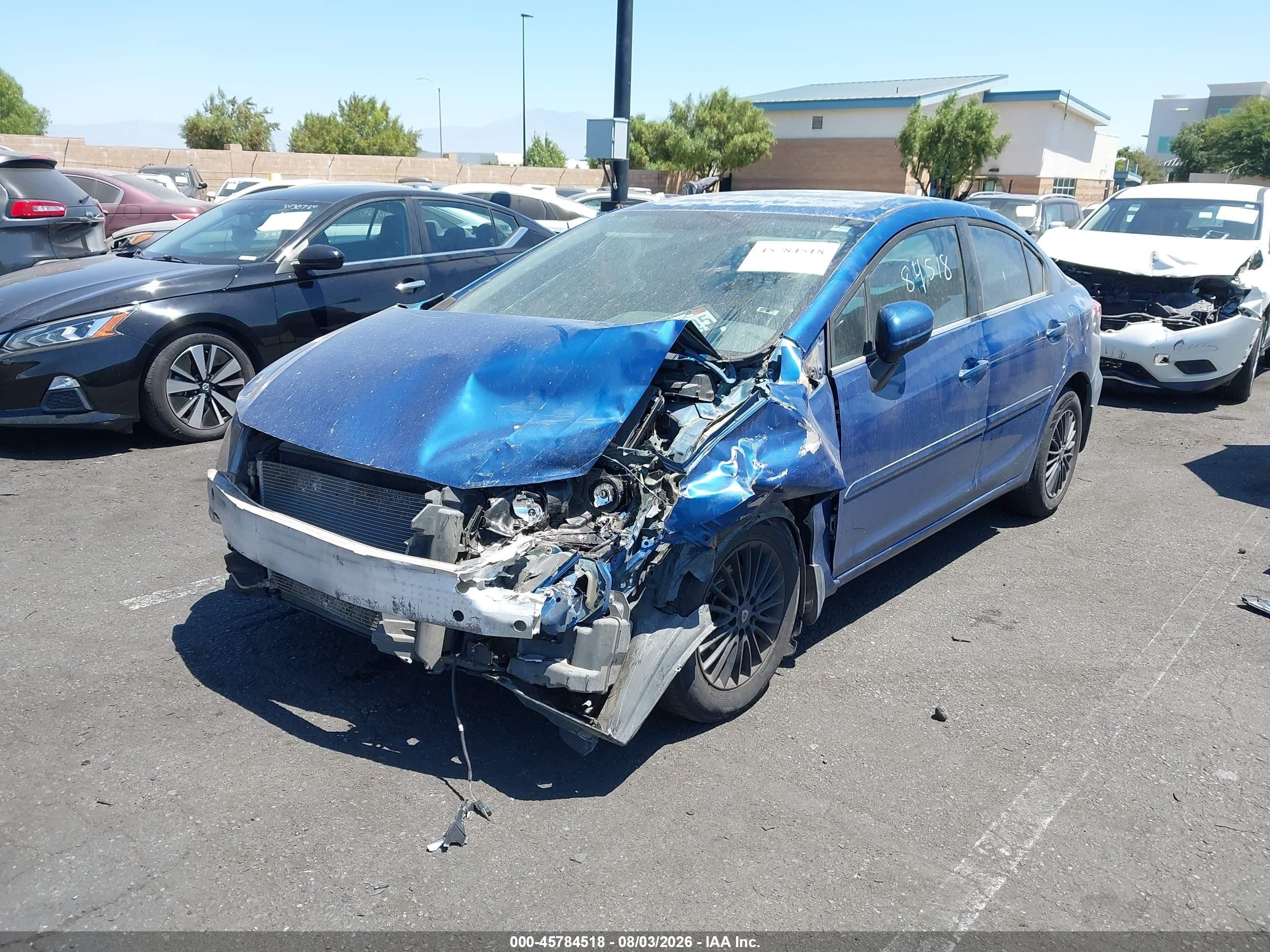 2015 Honda Civic Lx Синий vin: 19XFB2F52FE084342