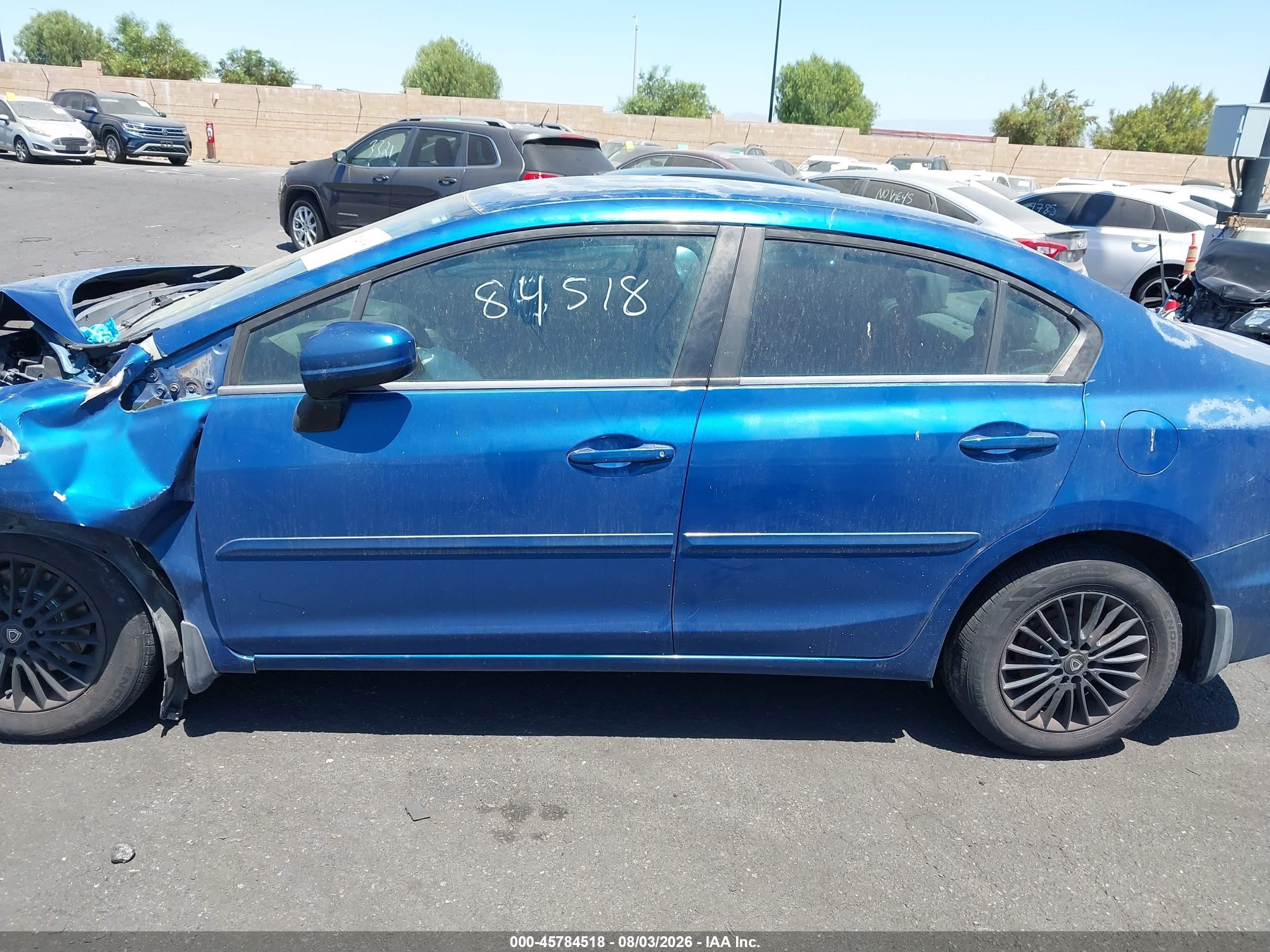 2015 Honda Civic Lx Синий vin: 19XFB2F52FE084342