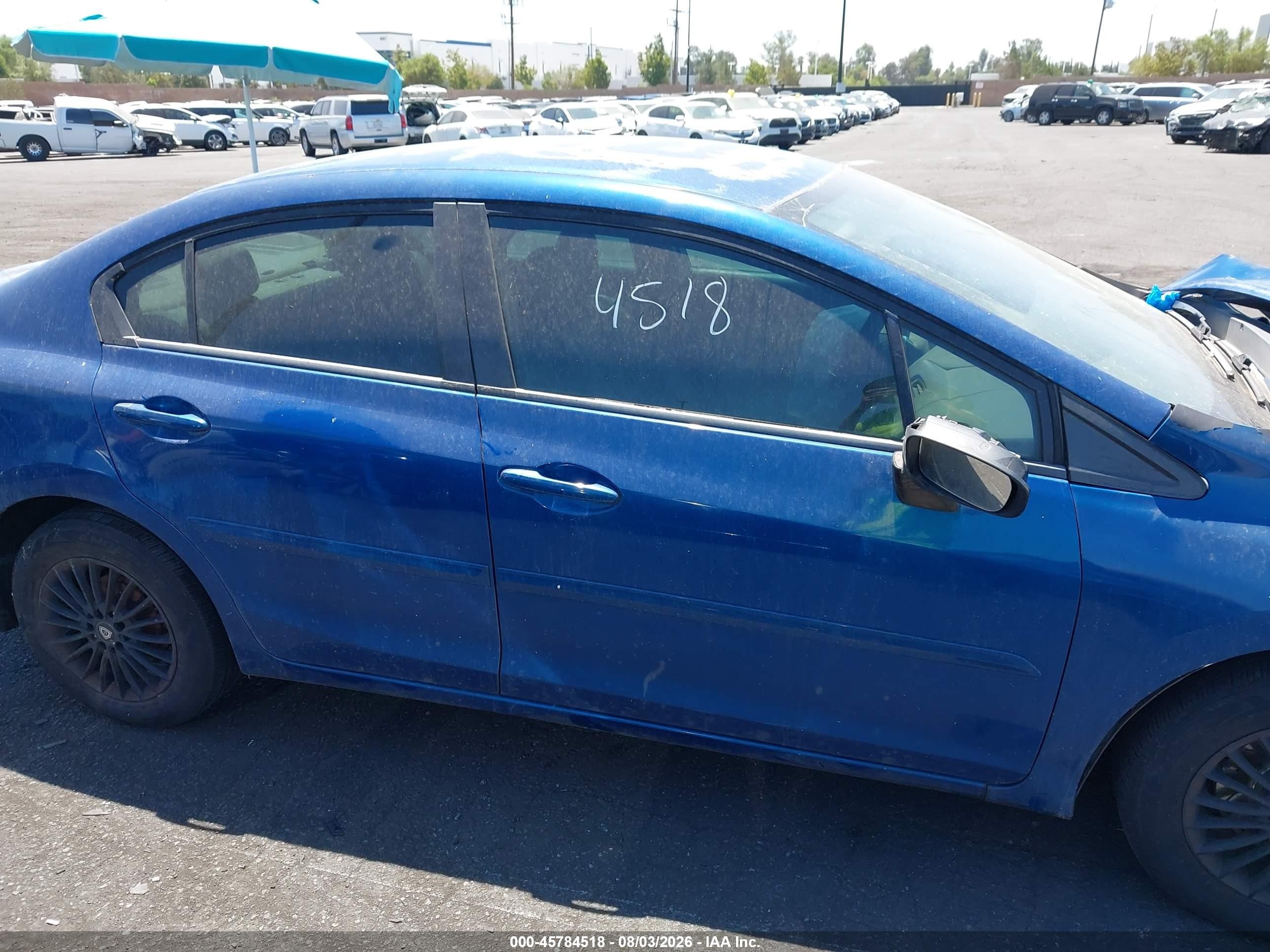 2015 Honda Civic Lx Синий vin: 19XFB2F52FE084342