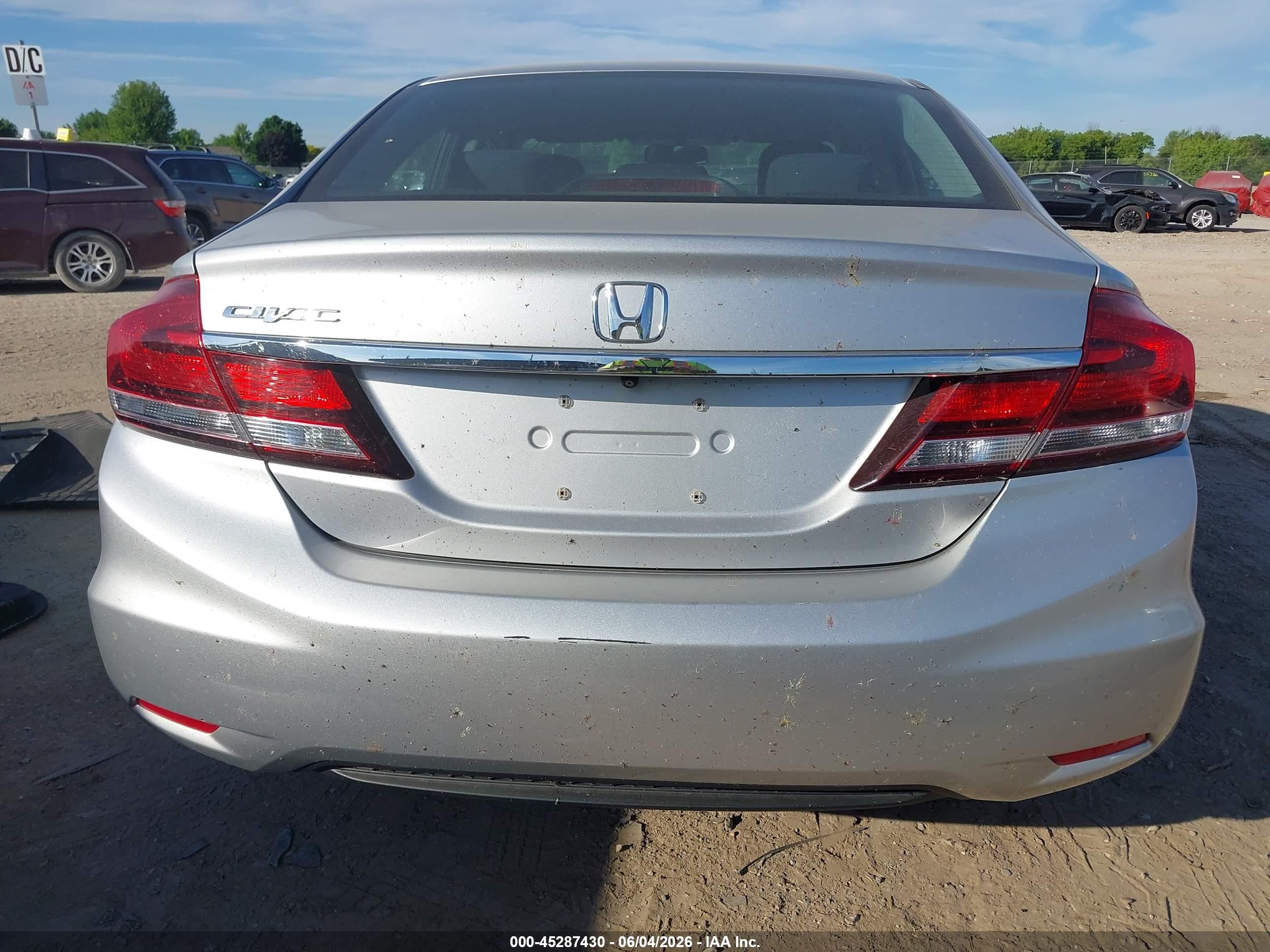 2015 Honda Civic Lx Gray vin: 19XFB2F52FE090402