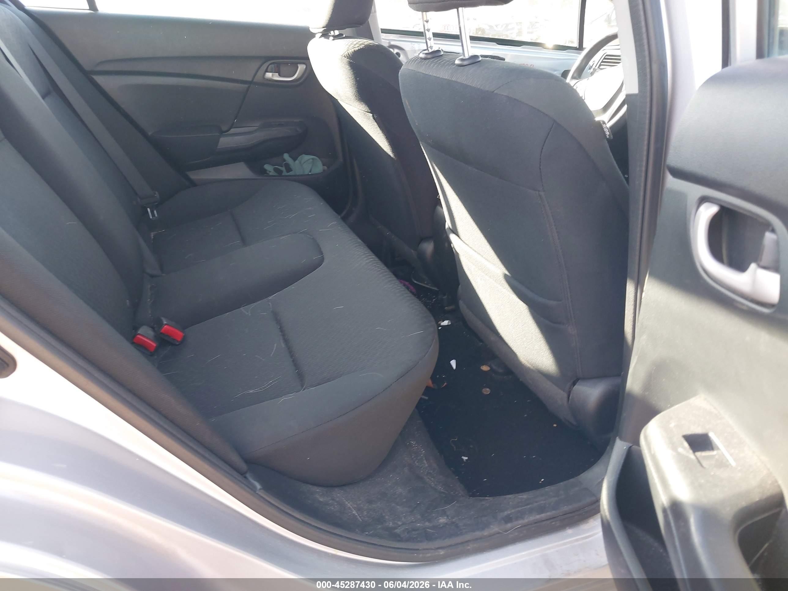 2015 Honda Civic Lx Gray vin: 19XFB2F52FE090402