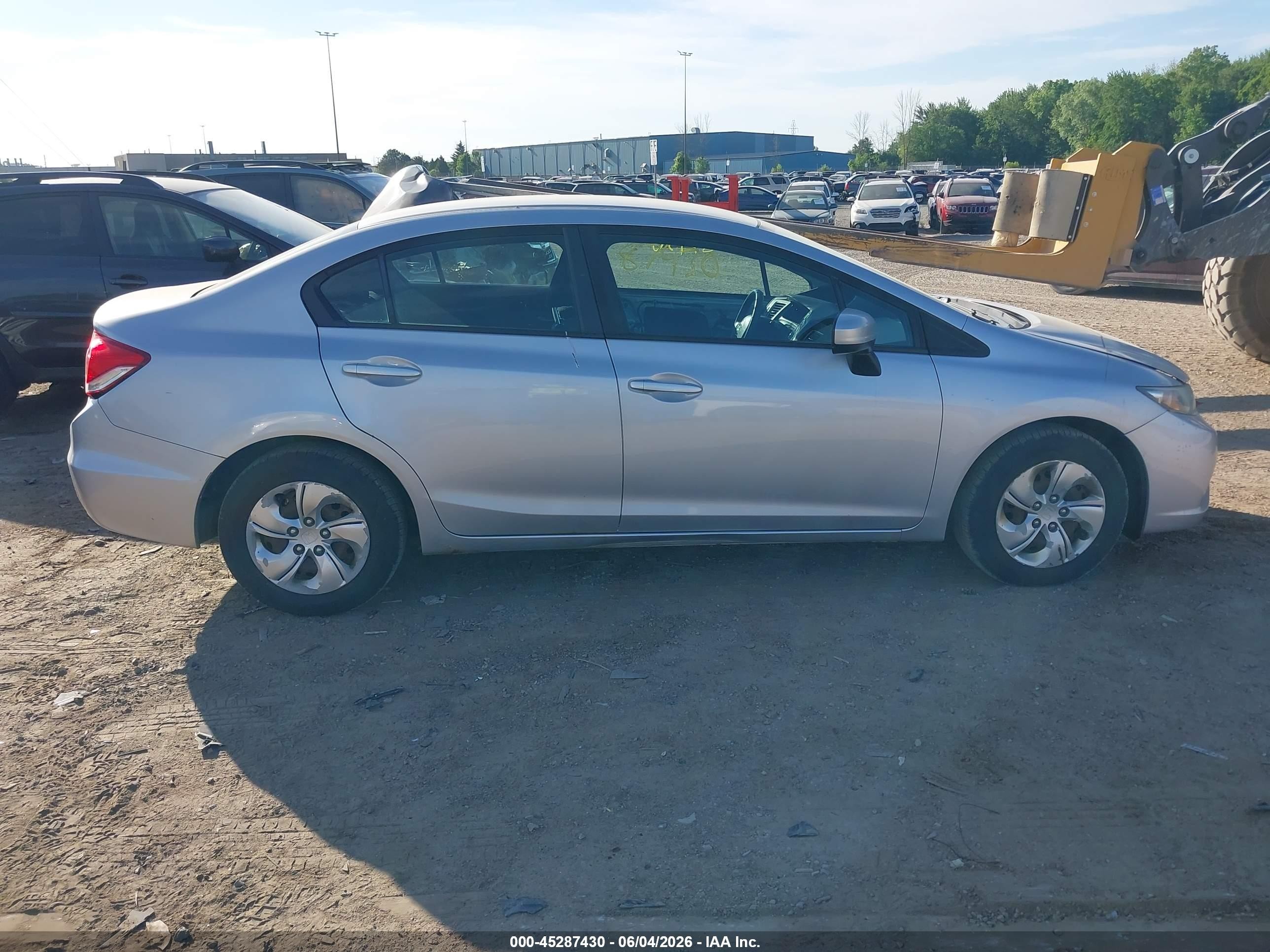 2015 Honda Civic Lx Gray vin: 19XFB2F52FE090402