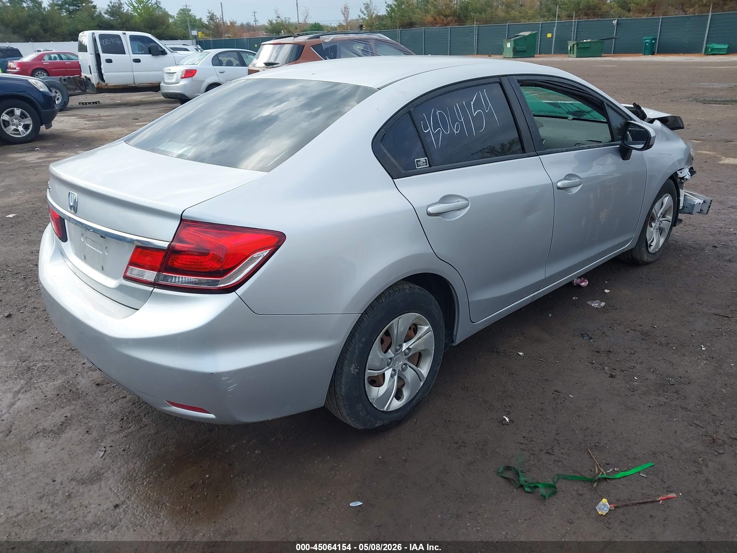 2015 Honda Civic Lx Gray vin: 19XFB2F52FE090870