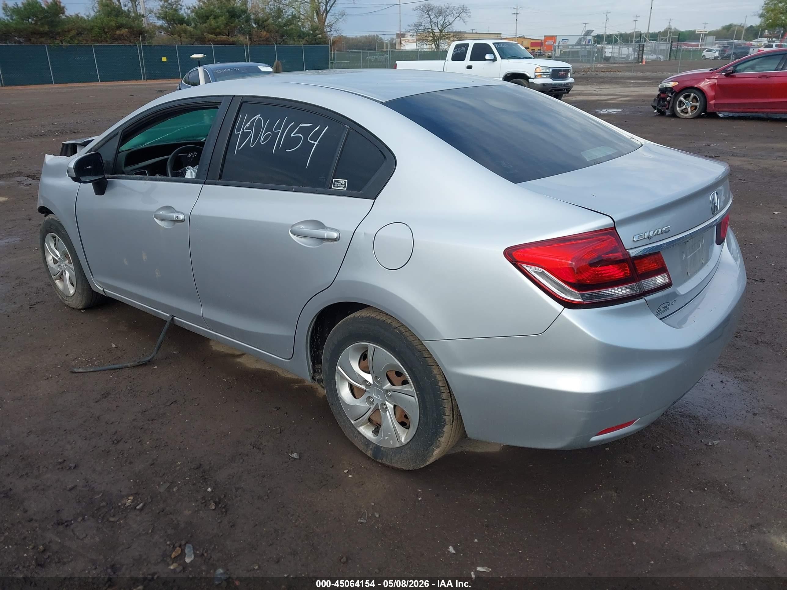 2015 Honda Civic Lx Gray vin: 19XFB2F52FE090870