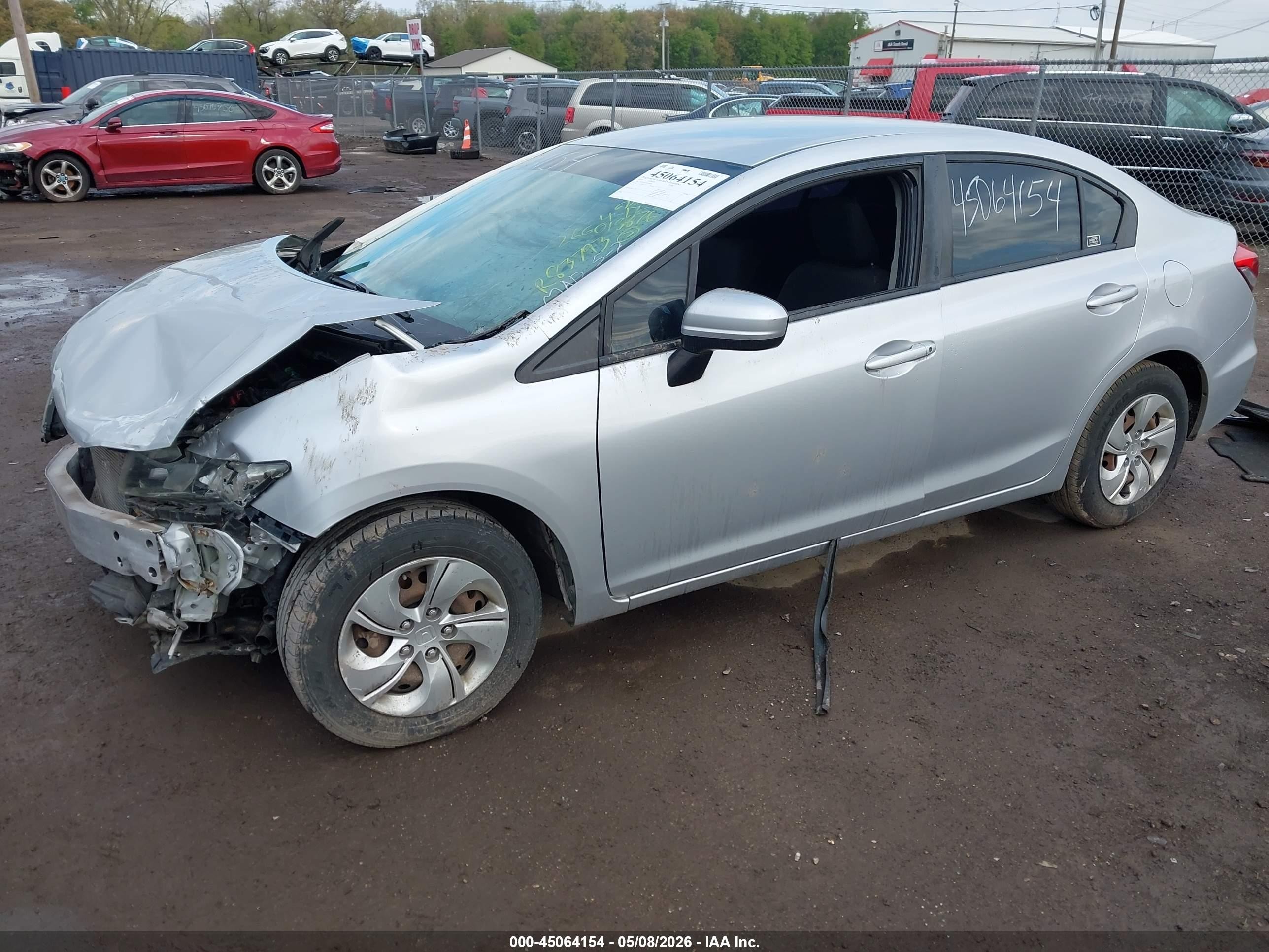 2015 Honda Civic Lx Gray vin: 19XFB2F52FE090870