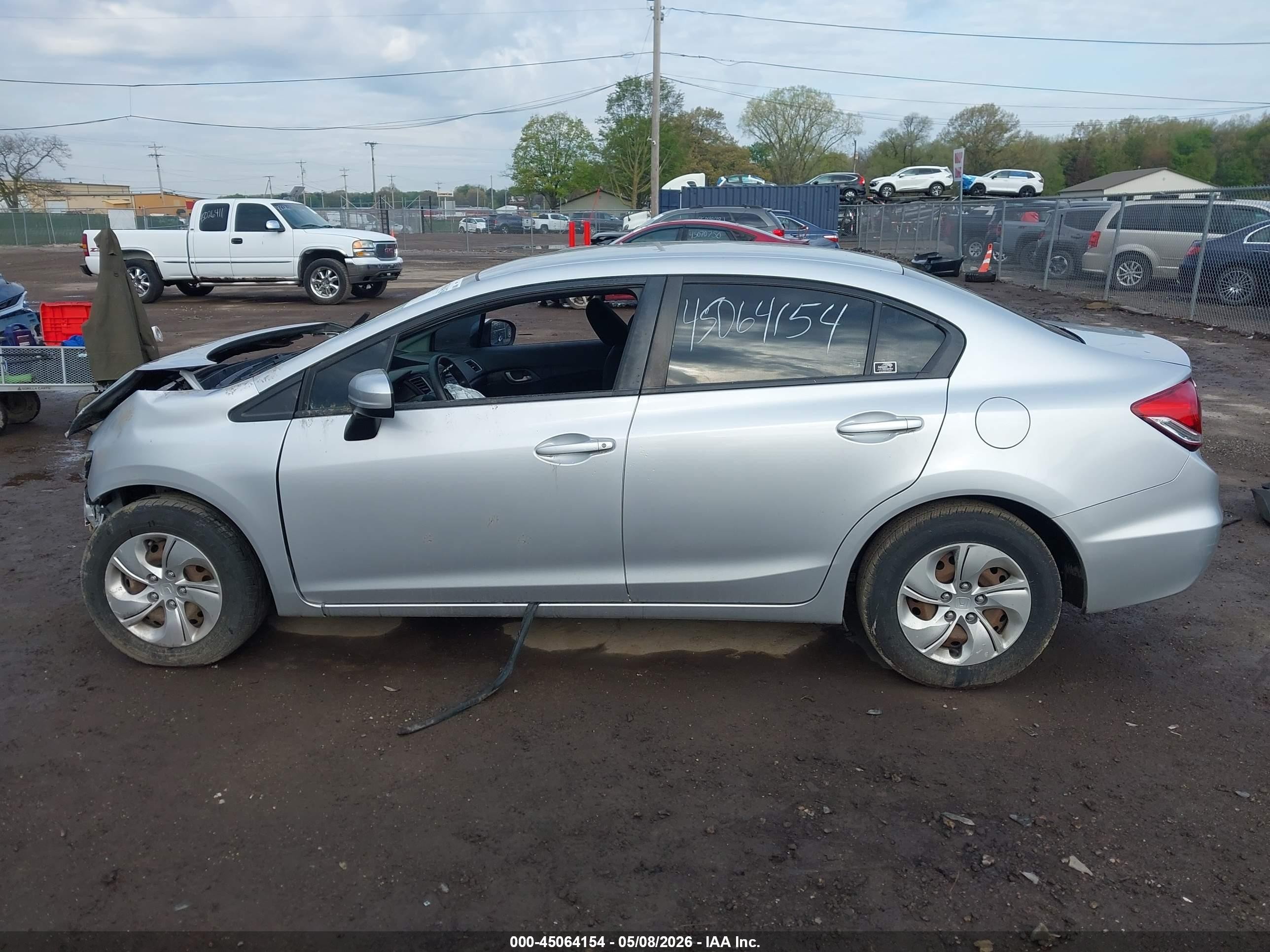 2015 Honda Civic Lx Gray vin: 19XFB2F52FE090870