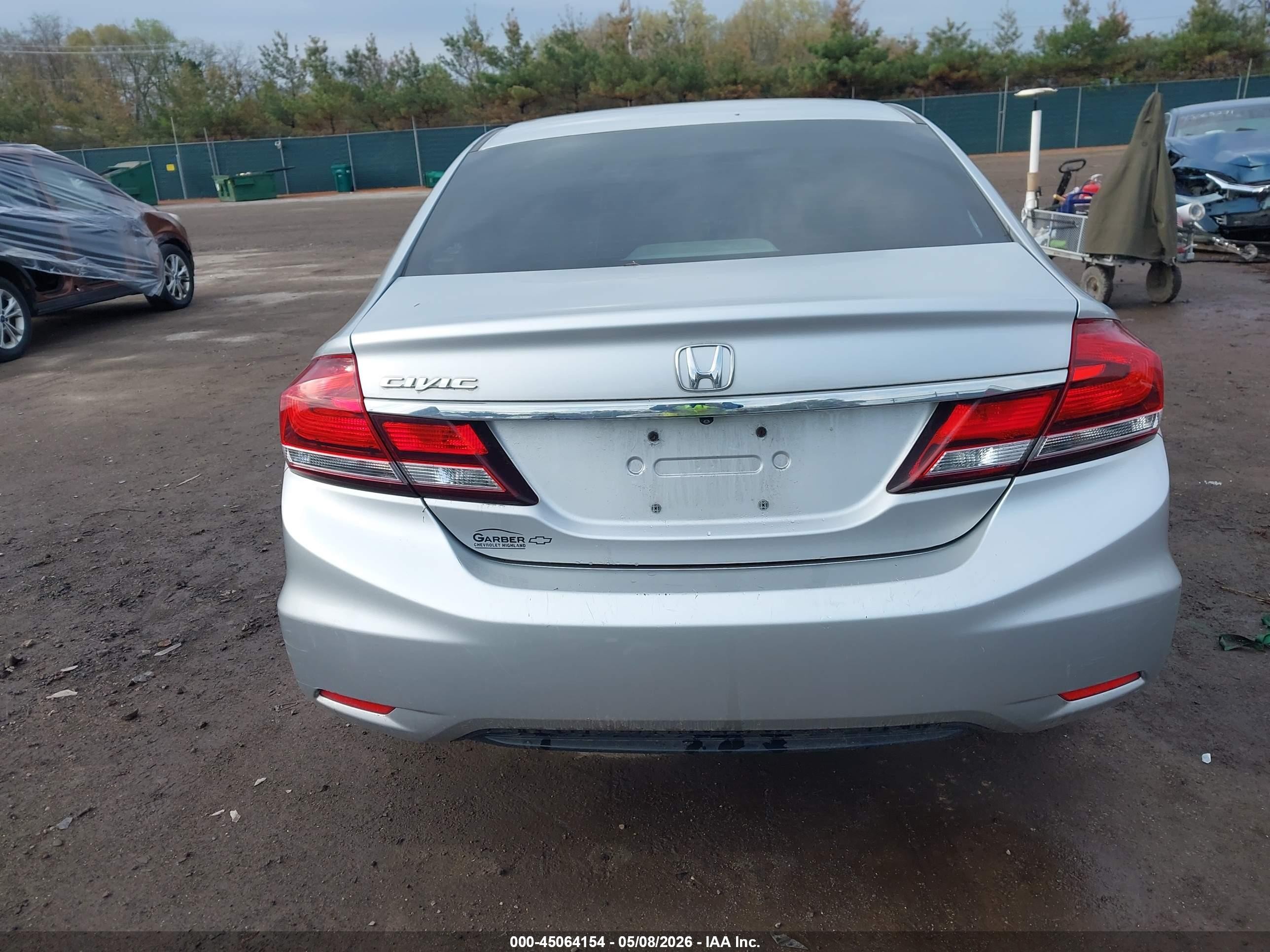 2015 Honda Civic Lx Gray vin: 19XFB2F52FE090870
