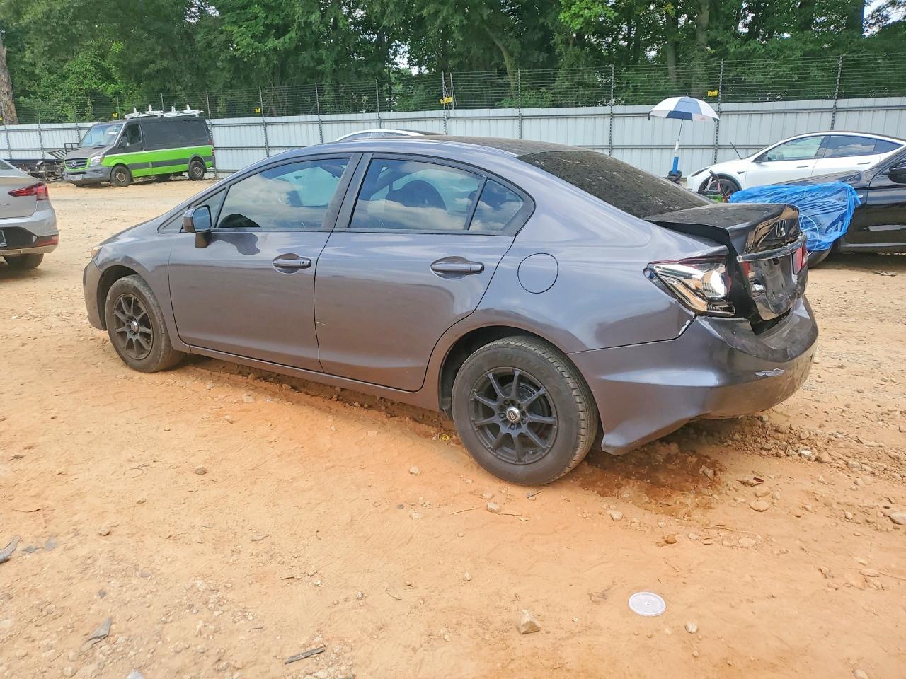 2015 Honda Civic Lx Gray vin: 19XFB2F52FE091405