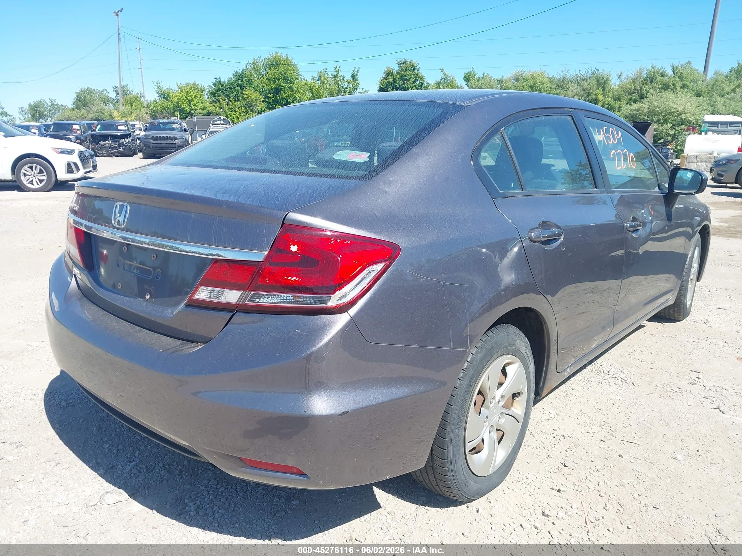 2015 Honda Civic Lx Gray vin: 19XFB2F52FE092151