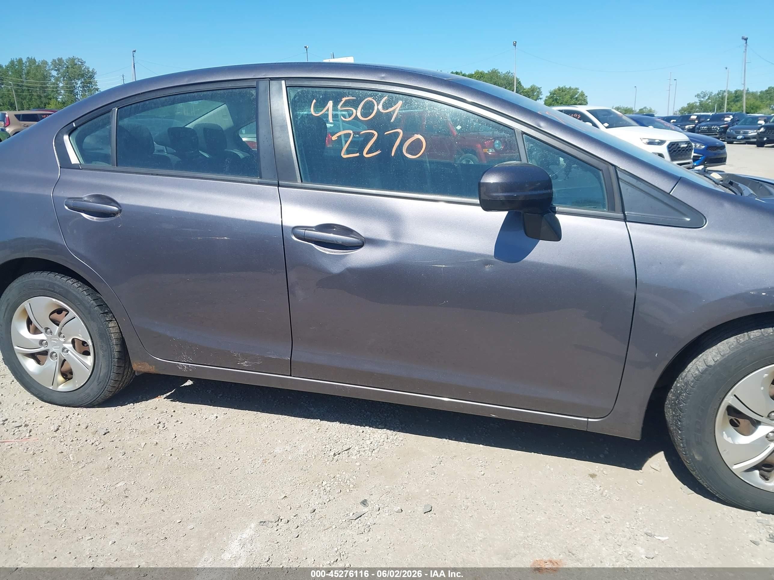 2015 Honda Civic Lx Gray vin: 19XFB2F52FE092151