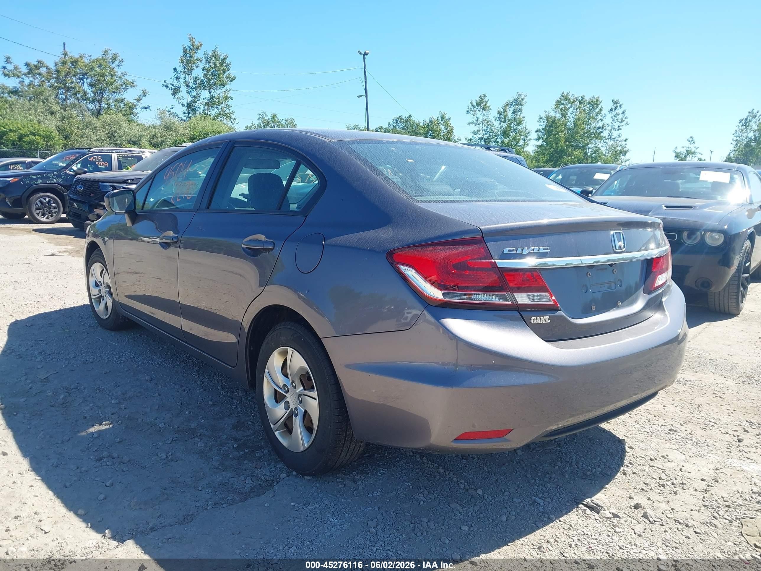 2015 Honda Civic Lx Gray vin: 19XFB2F52FE092151